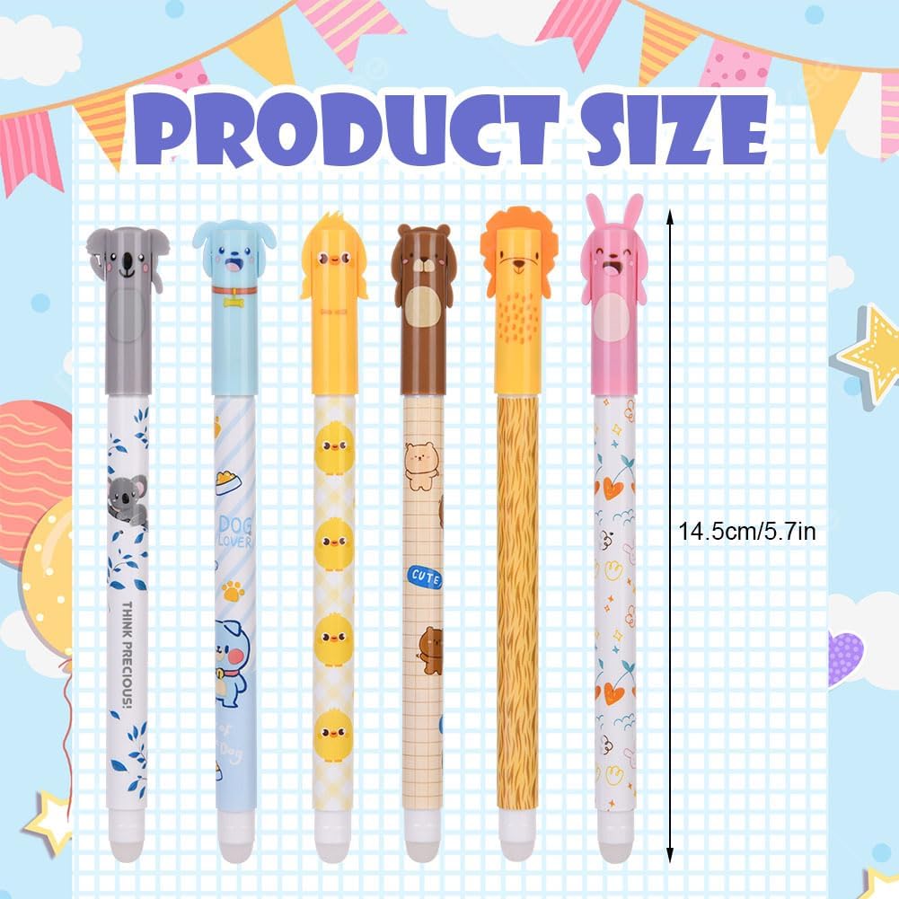 Thumbnail 1 de OFFCUP Penna a sfera cancellabile borrabile a frizione blu da 0,5 mm (con borratore), confezione da 4