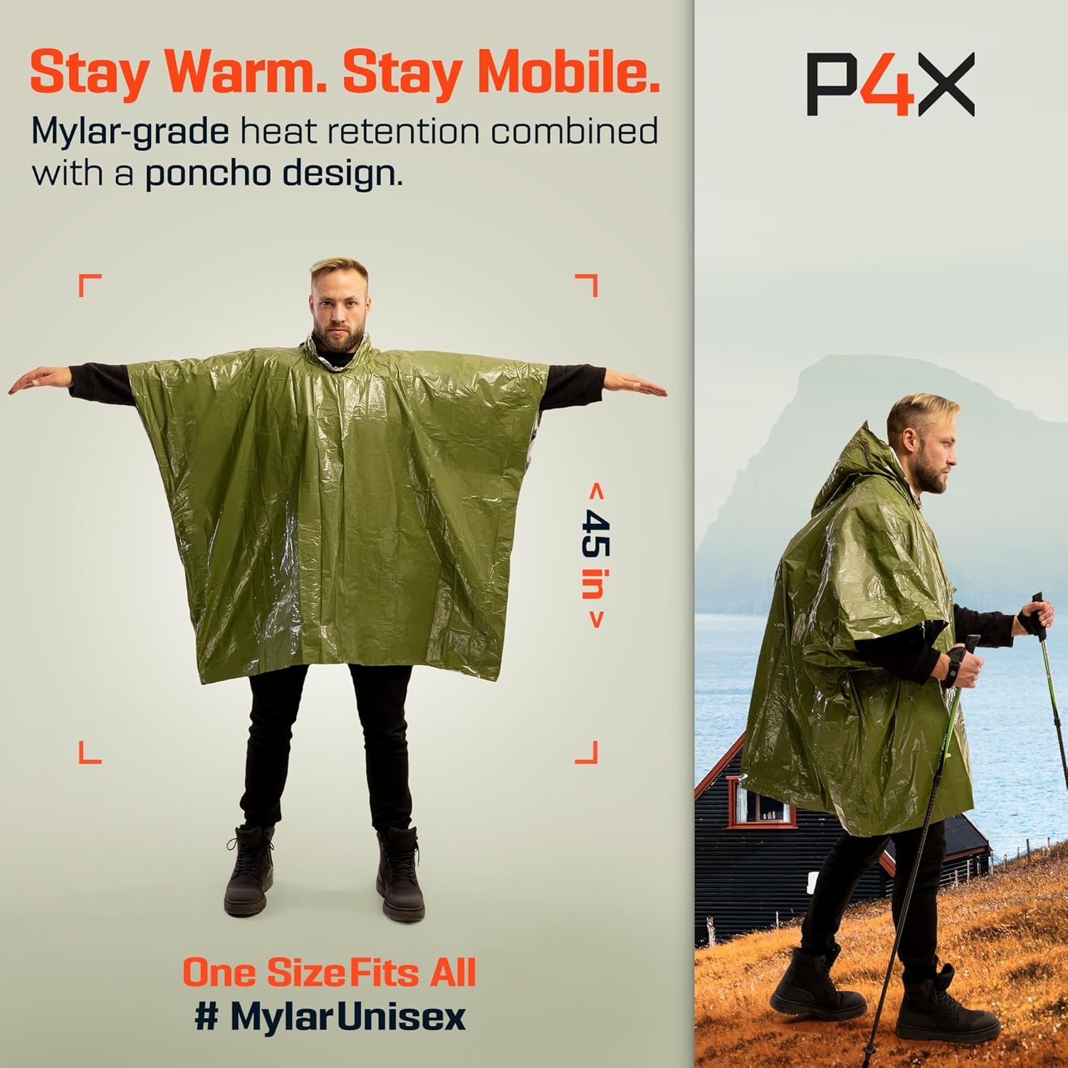 Thumbnail 1 de PREPARED4X Emergency Mylar Blanket 90% heat 🏕