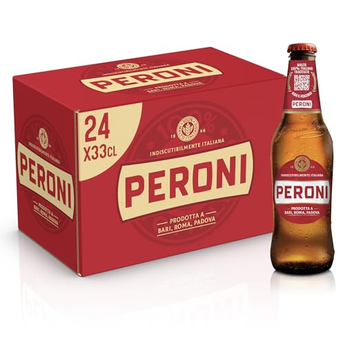 Detalle de Peroni Birra Lager 175 Anniversario – Cassa 24 bottiglie da 33 cl, Malto Italiano, 4,7% vol