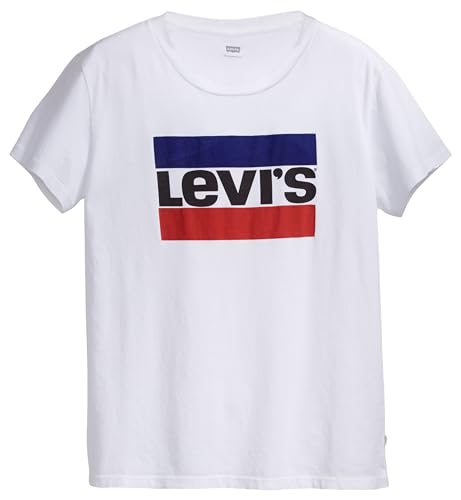 Detalle de Levi's The Perfect Tee Donna White M - T-shirt sporty dal taglio regolare