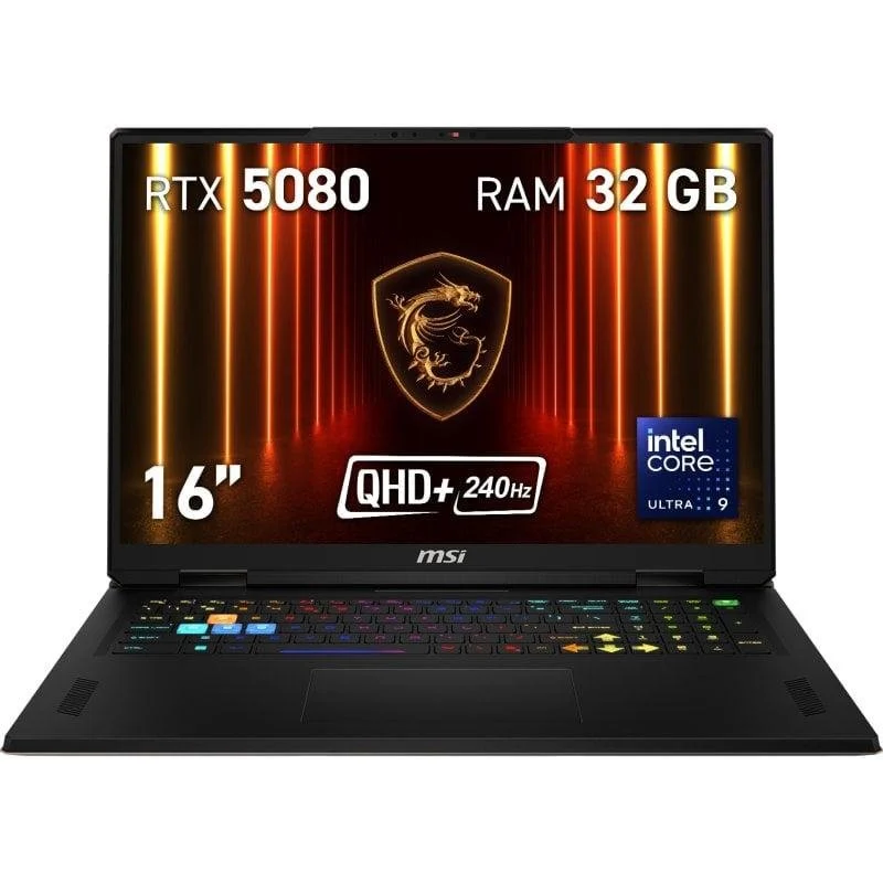Detalle de MSI Vector 16 HX AI 16" portátil para IA y diseño