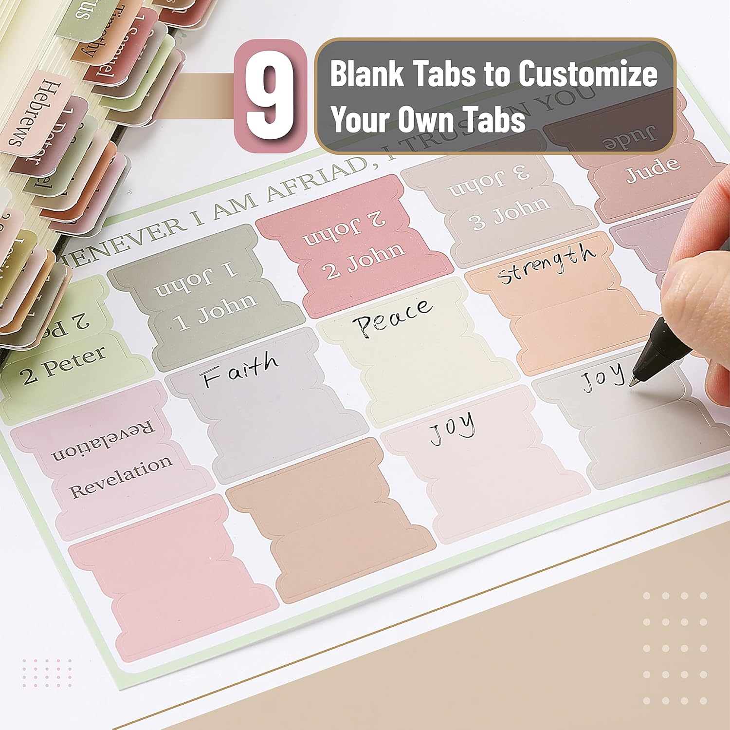 Detalle de Mr. Pen Bible Tabs, 75-Tab Set