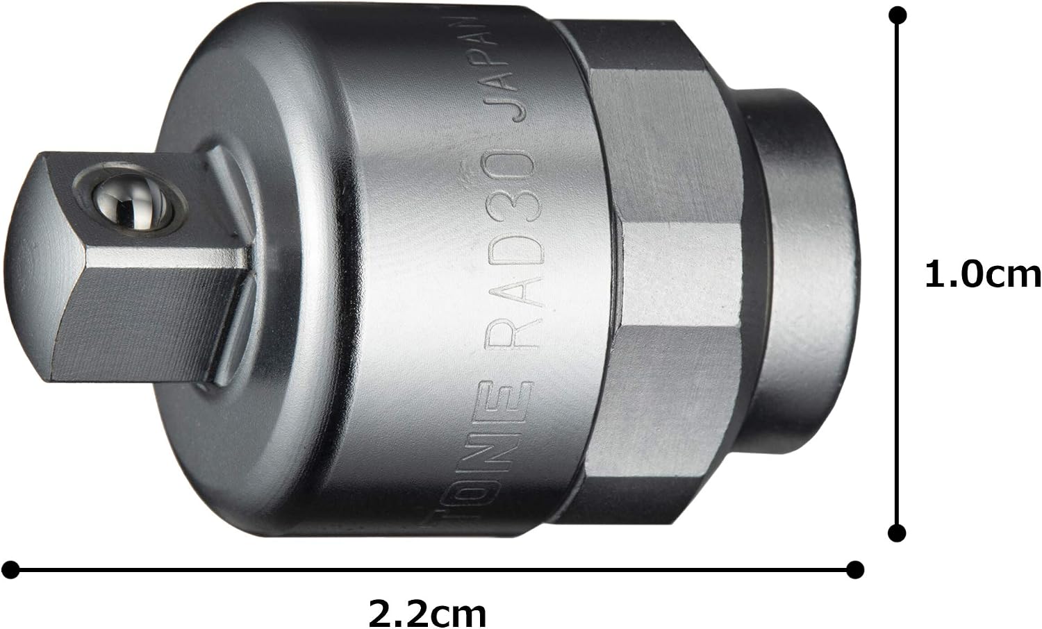 Detalle 1 de トネ(TONE) RAD30 ラチェットアダプター 差込角9.5mm・72枚歯・全長44.8mm
