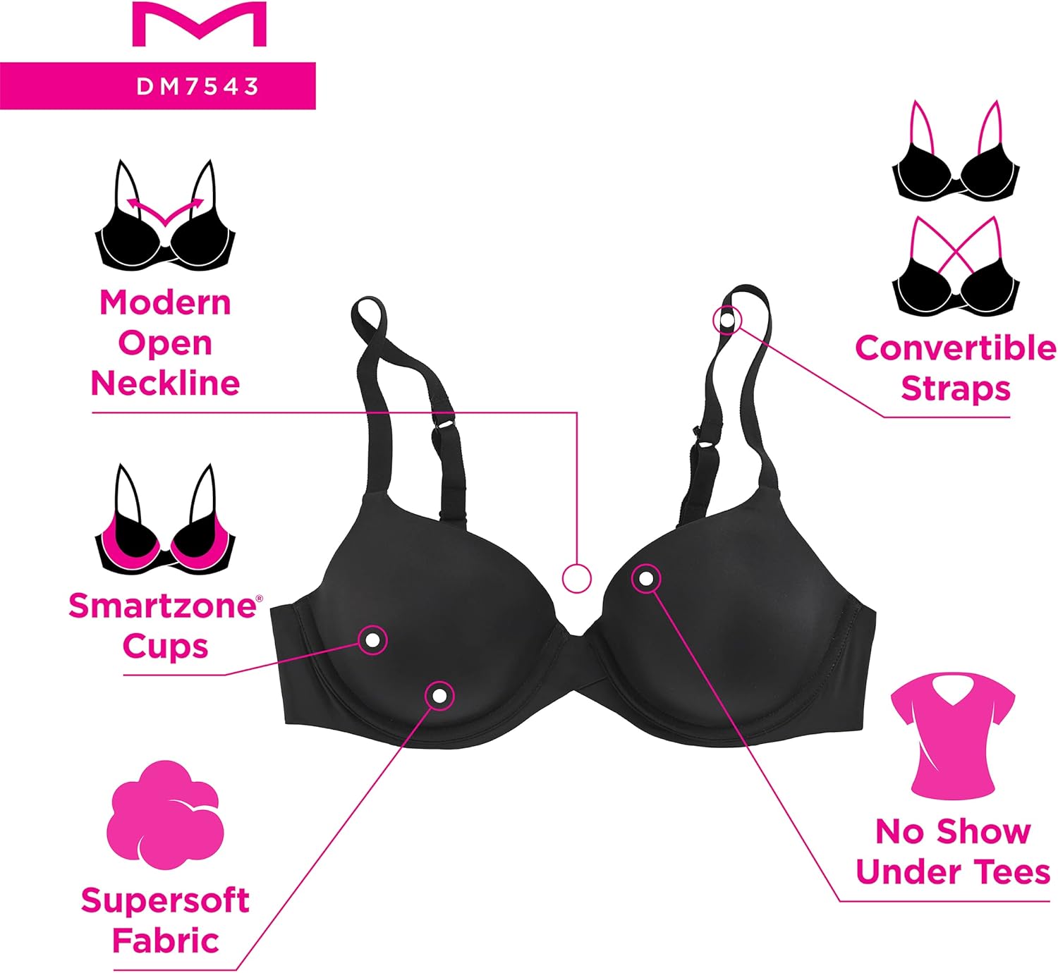 Thumbnail 4 de Maidenform Fabulous Fit 2.0 Demi Underwire Bra with Convertible Straps