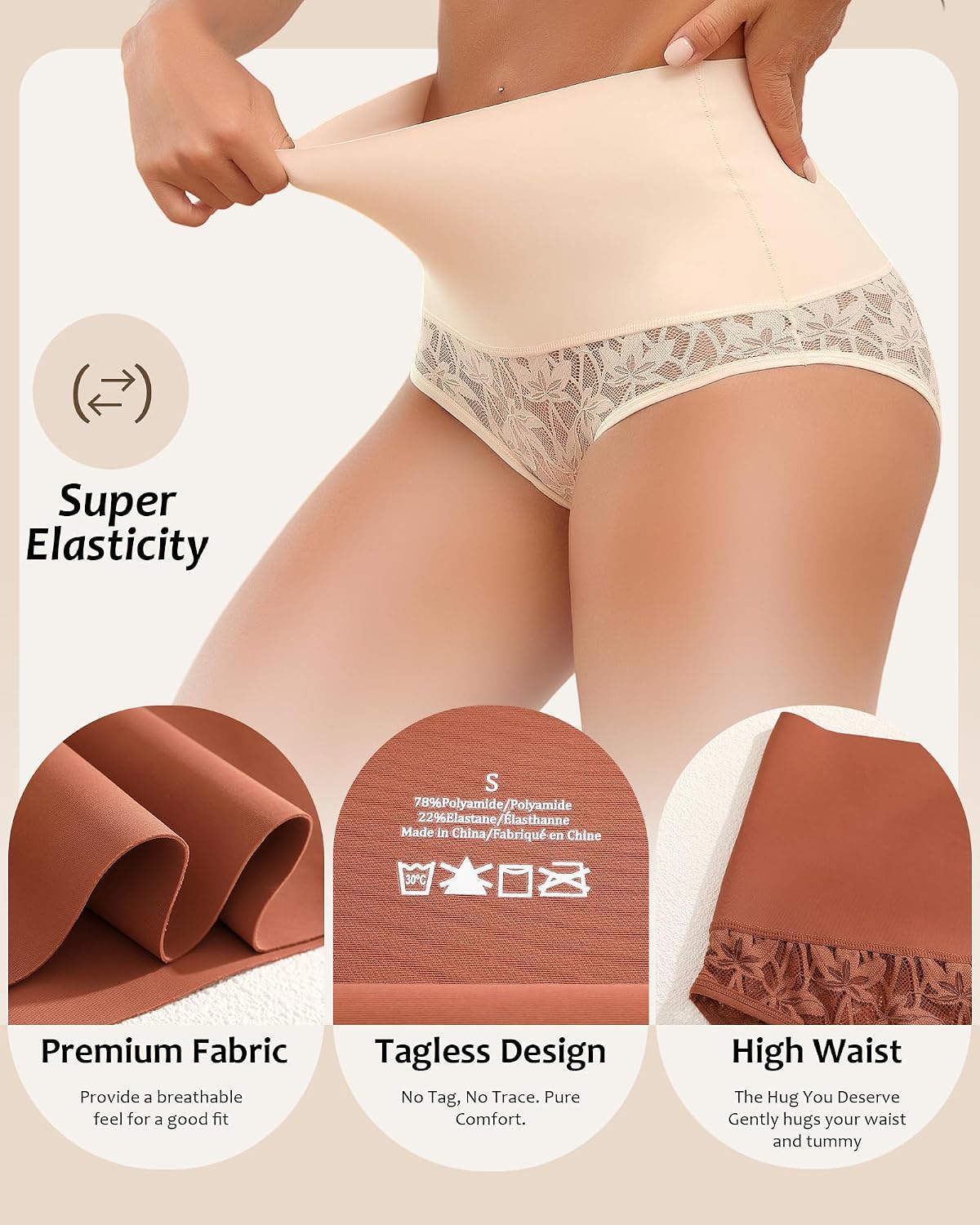 Detalle de QDWQDW Seamless Shapewear Underwear 78% Polyamide
