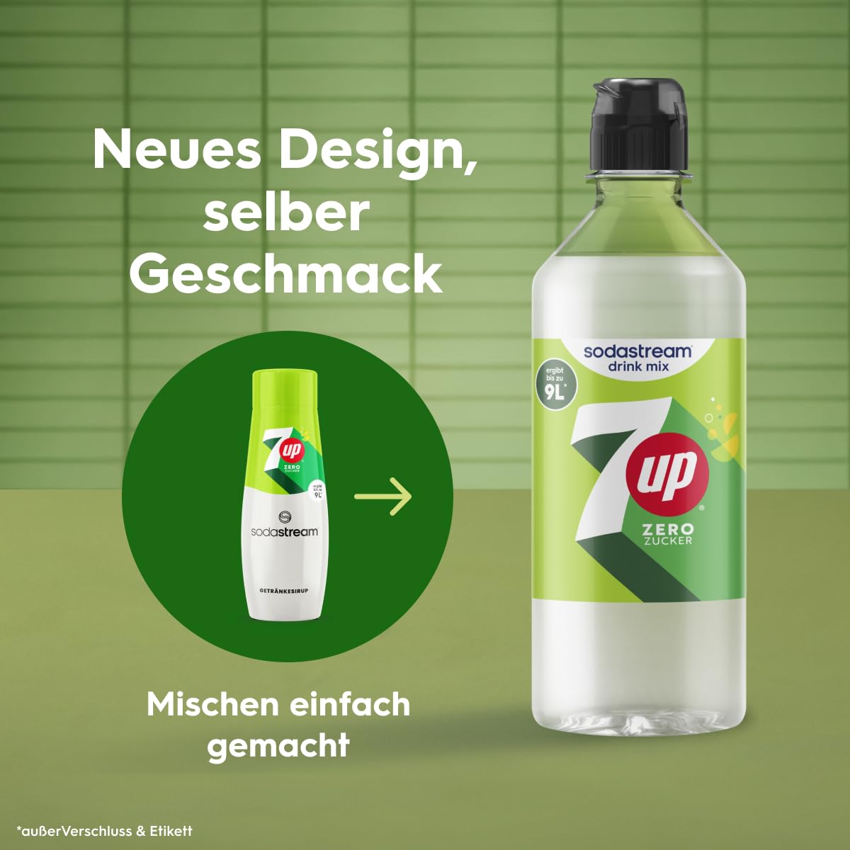 Thumbnail 3 de Sodastream Drink Mix 7up Zero Zucker – 4er Pack (4 × 440 ml) zuckerfreier Sirup für sprudelndes & stilles Wasser