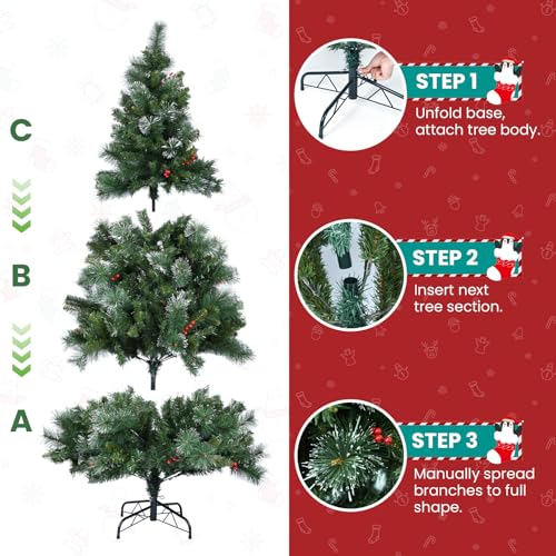 Detalle 2 de YEAUPE PRO Árbol de Navidad 180 cm, 800 puntas 🎄