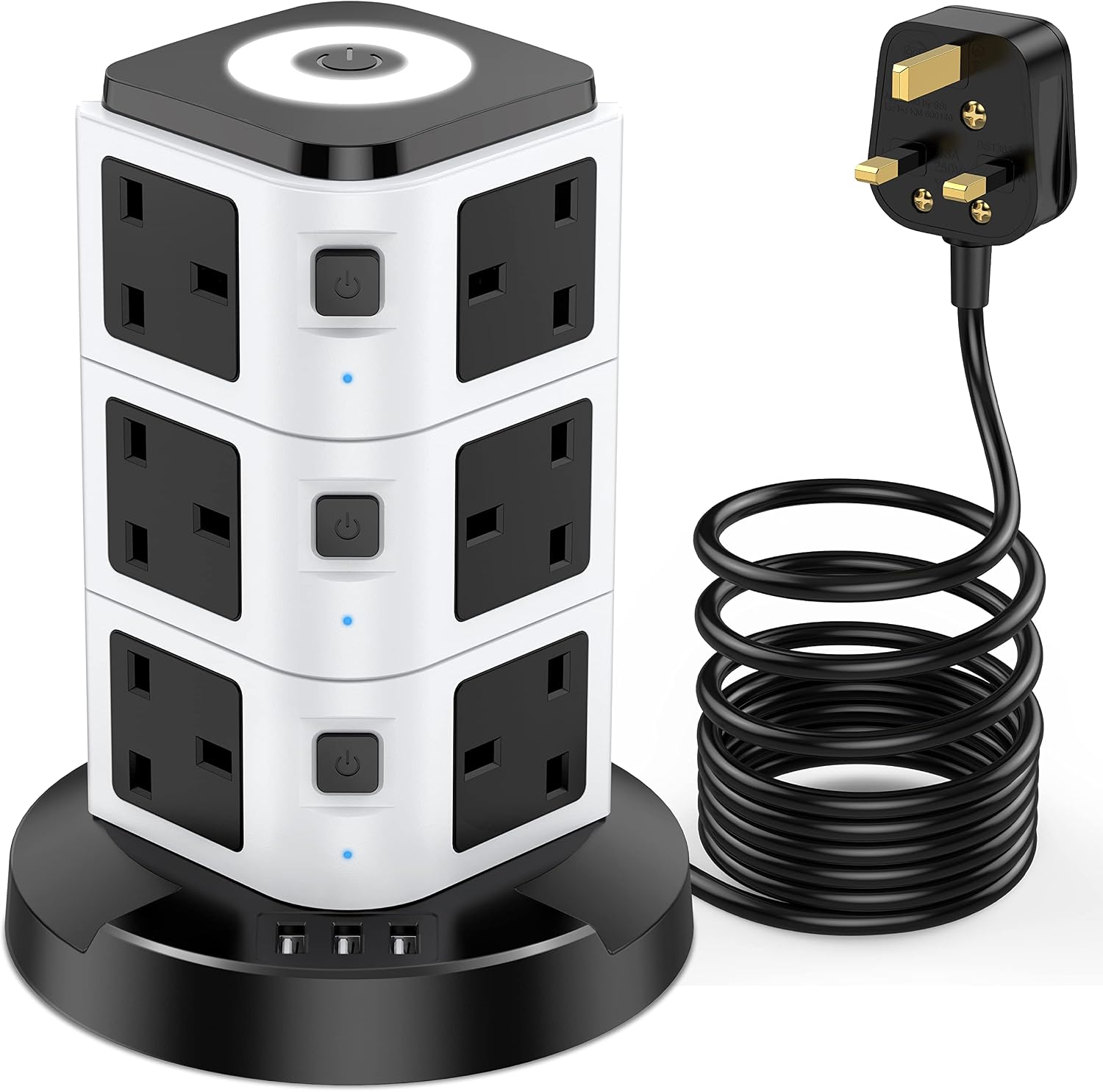 Detalle de Acodot 12‑Way Tower Extension Lead with USB