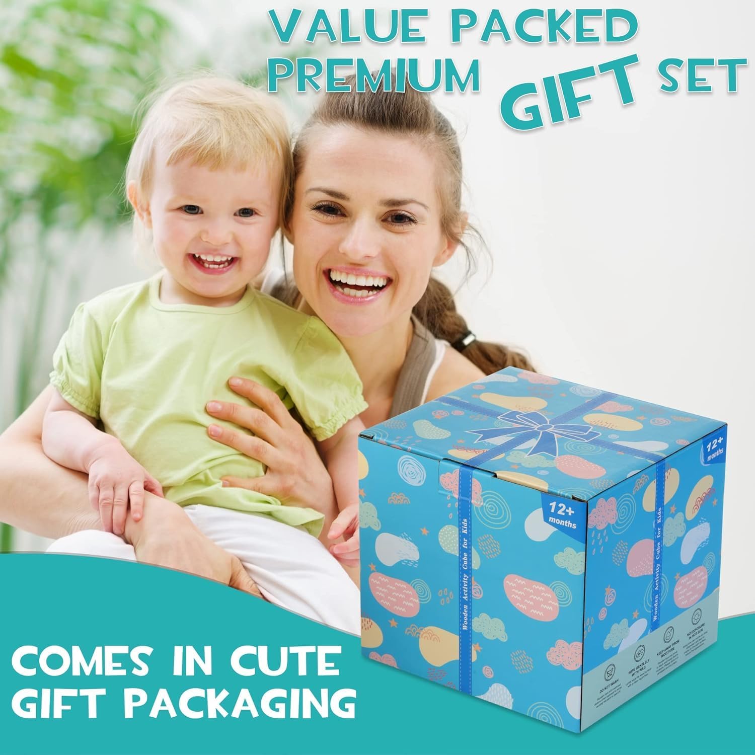 Thumbnail 4 de HELLOWOOD Wooden Activity Cube 8-in-1