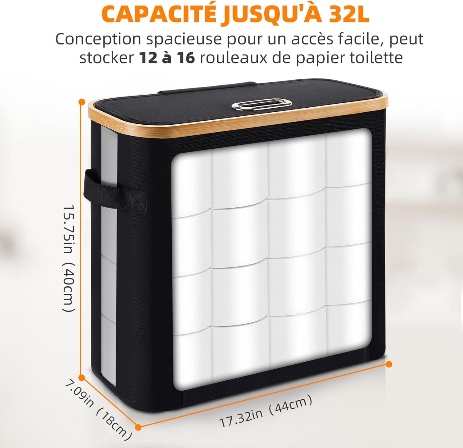 Thumbnail 1 de OUSFOT Rangement Papier Toilette 32L