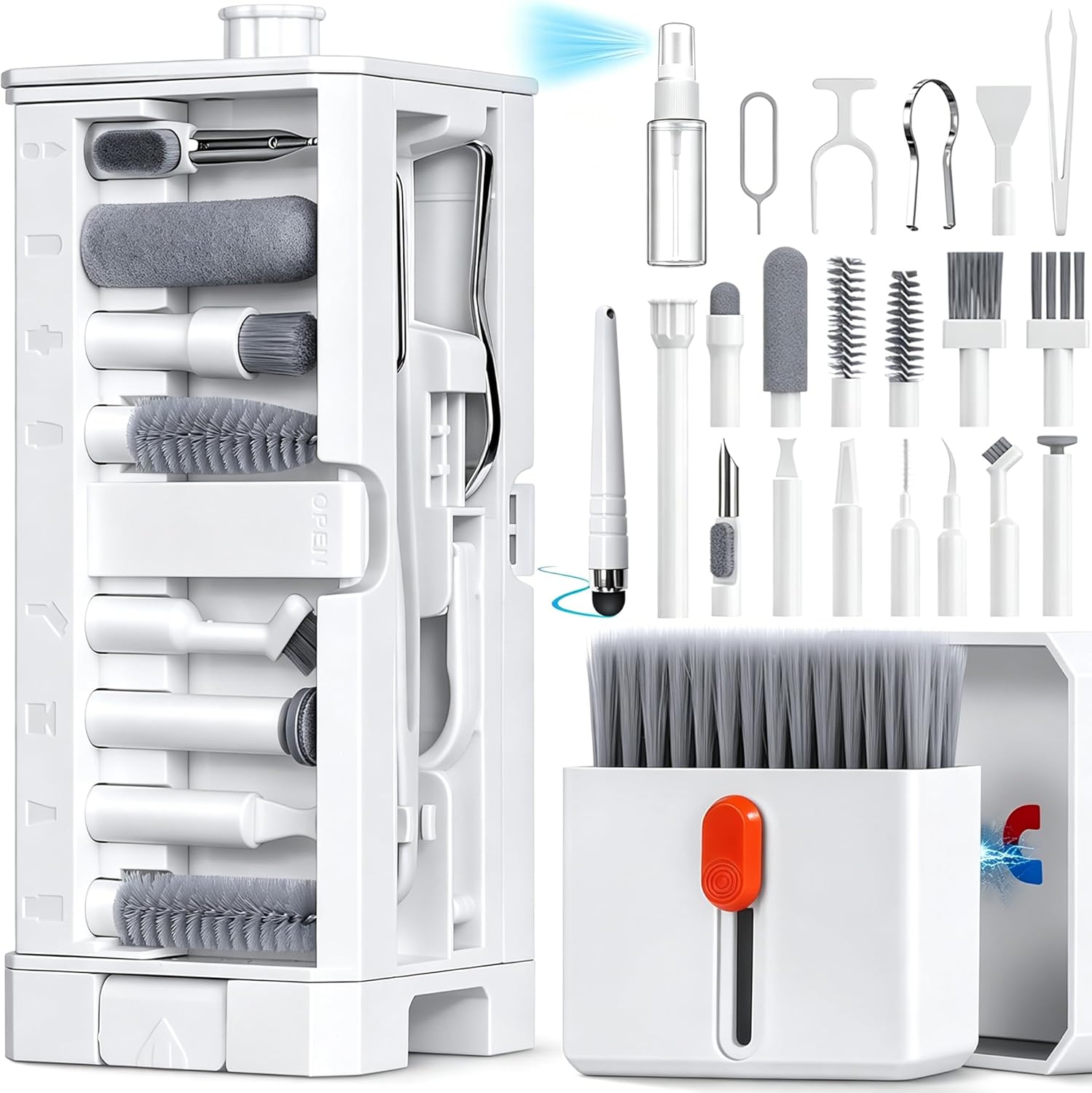 Detalle de Inesore 32-in-1 Reinigungsset – Vielseitiges Reinigungspaket für AirPods Pro 3, MacBook, Tastatur, Smartphone und mehr
