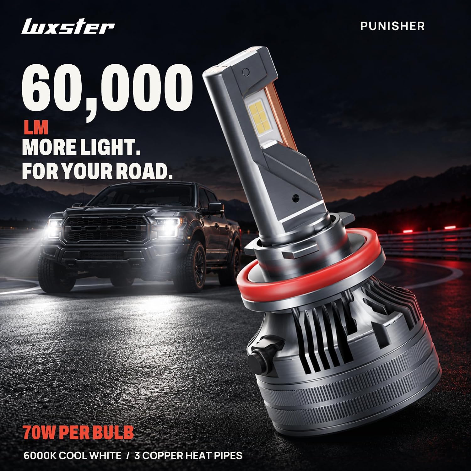 Thumbnail 1 de LUXSTER Punisher H1 60000LM LED Bulbs
