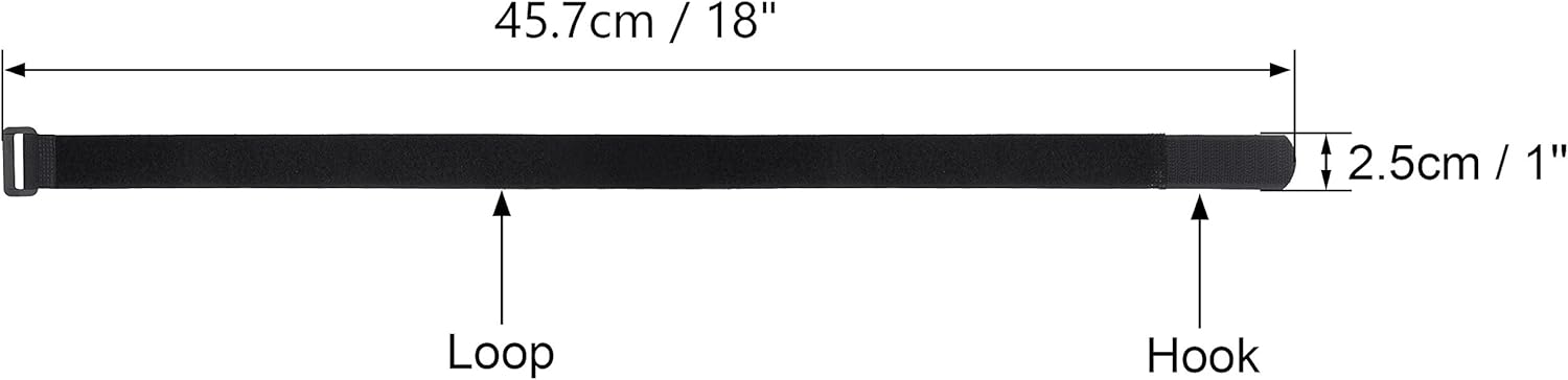 Thumbnail 2 de Wisdompro Hook and Loop Cable Straps (12 Pack) – 1 x 18 Inches