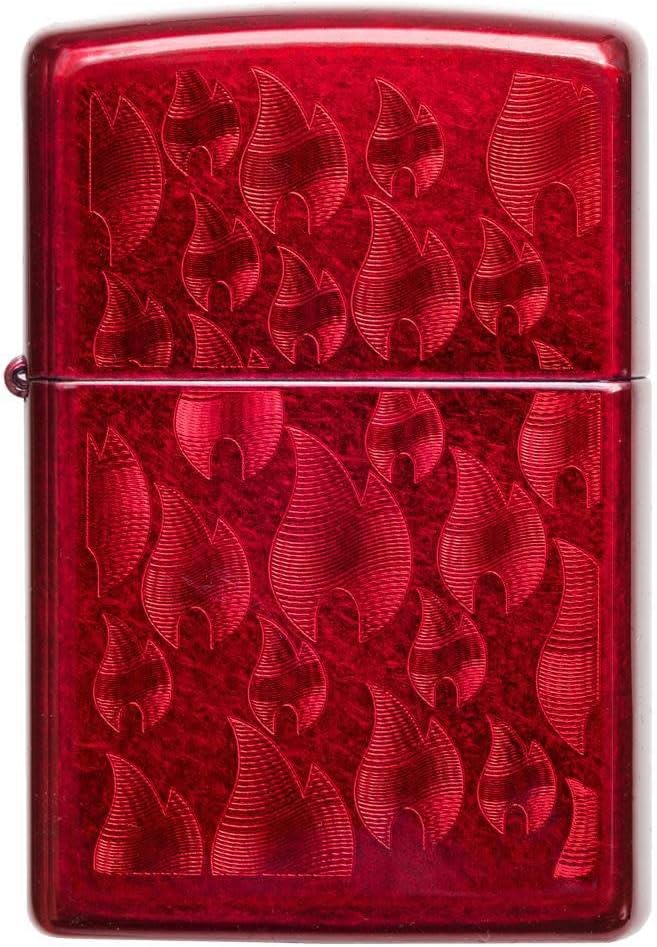 Detalle 2 de Zippo zapalniczka sztormowa z motywem płomieni, czerwona Candy Apple Red