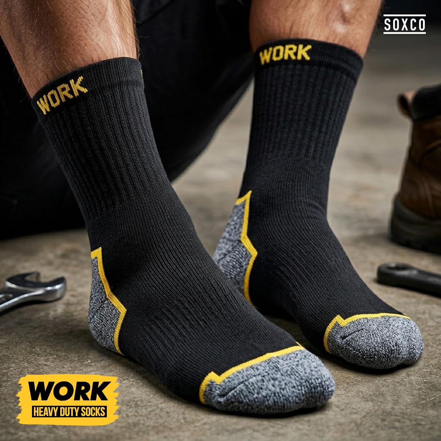 Thumbnail 1 de SOXCO WORK Socks 10 Pairs Black Crew