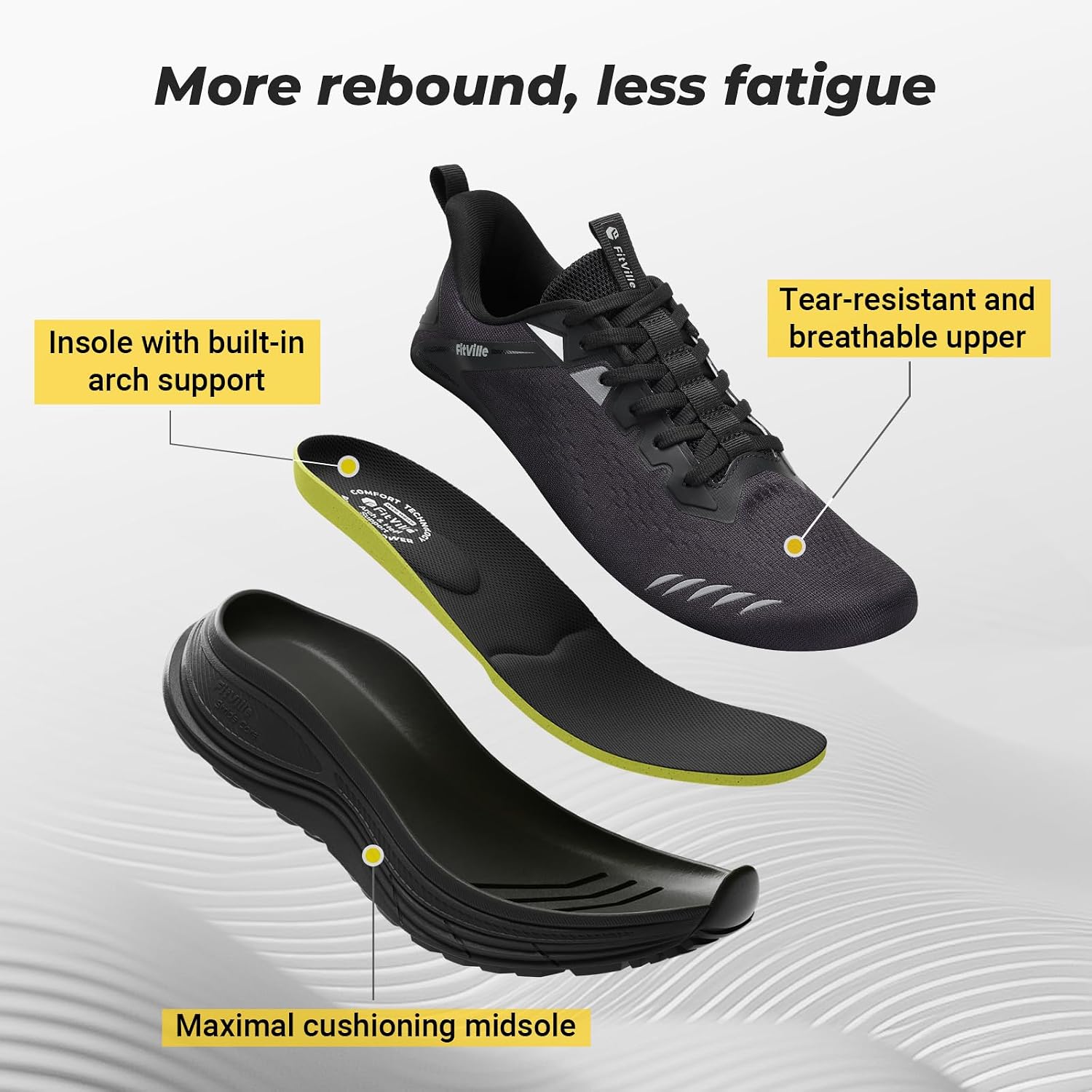 Thumbnail 5 de FitVille Extra Wide Running Trainers