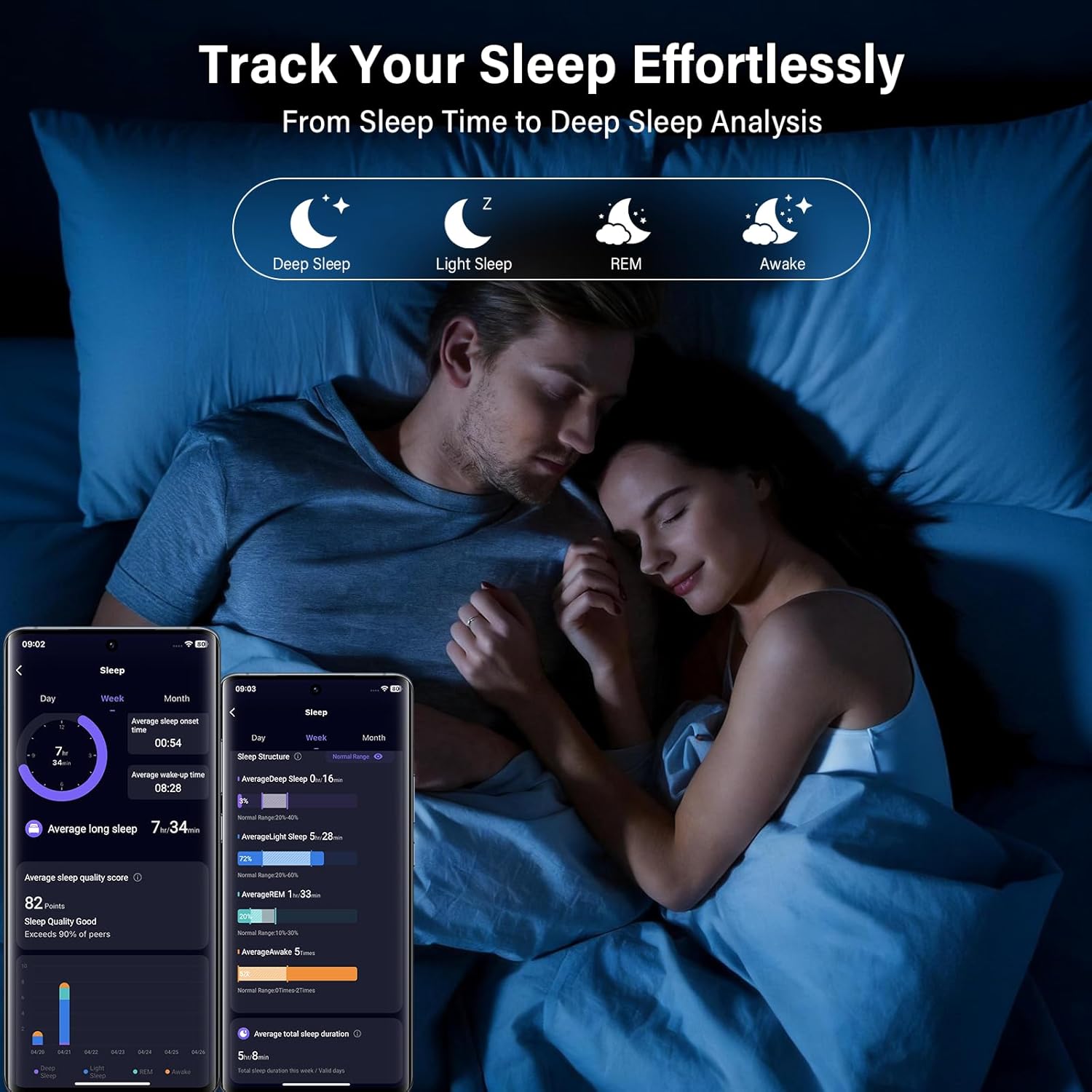 Thumbnail 1 de Sleep Earbuds with Bluetooth 5.4, 48-Hour Battery and Personal Alarm