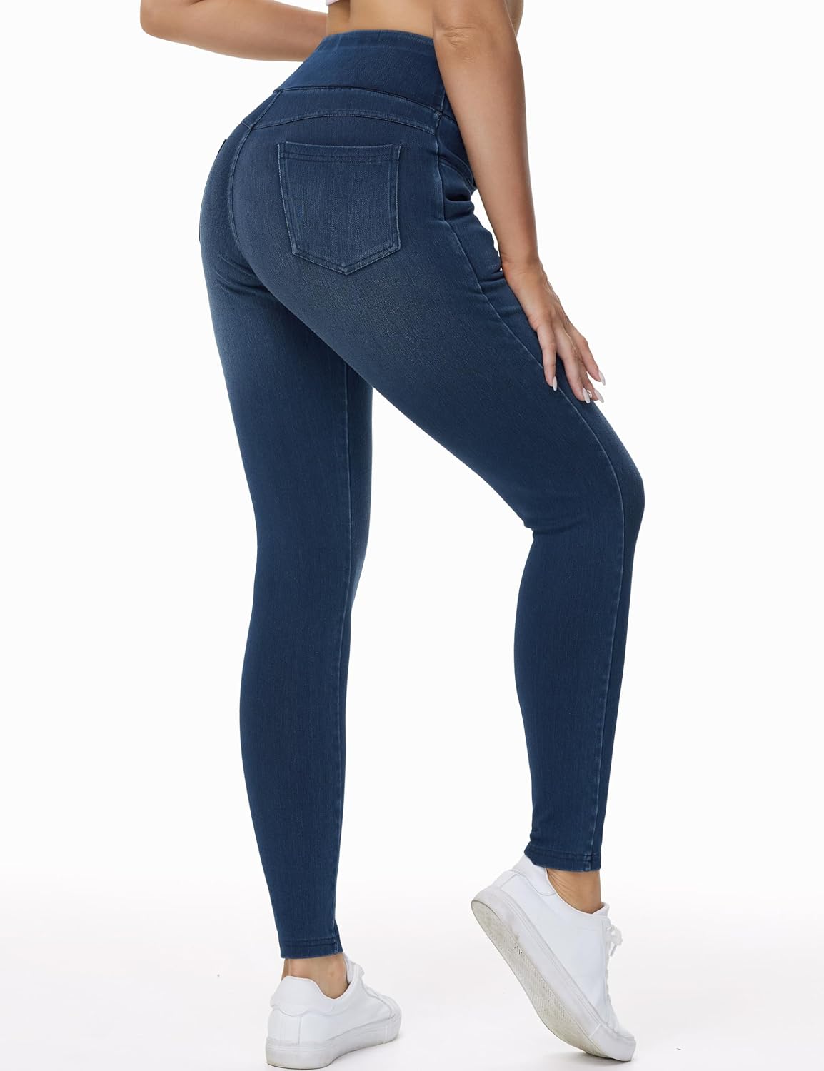 Thumbnail 1 de THE GYM PEOPLE Damen Jeggings Stretch High Waist Bauchkontrolle mit Taschen – Skinny Jeans-Leggings