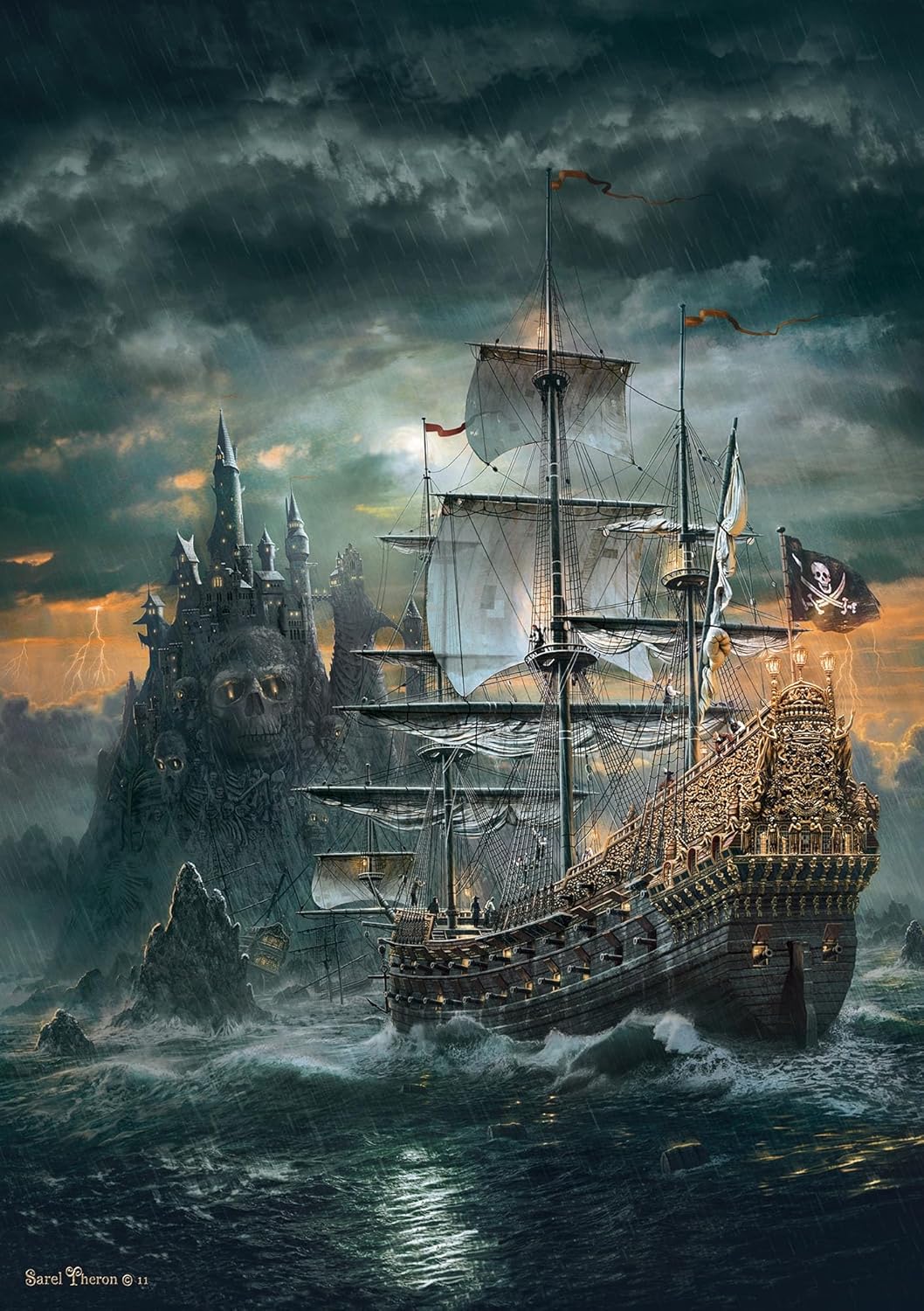 Detalle 2 de Clementoni 31682 Puzzle The Pirate Ship – 1500 pièces (59,2 × 84,3 cm)
