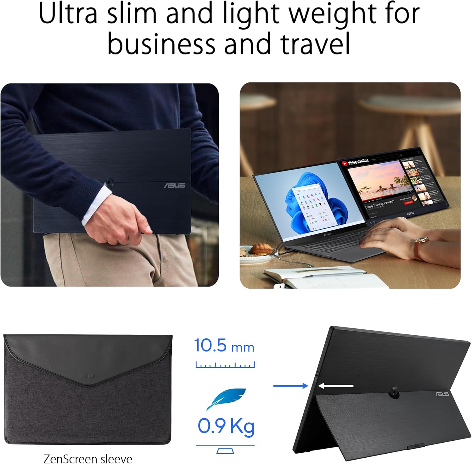 Thumbnail 3 de ASUS ZenScreen MB16AHV Portable Monitor (16-inch, Full HD, IPS)