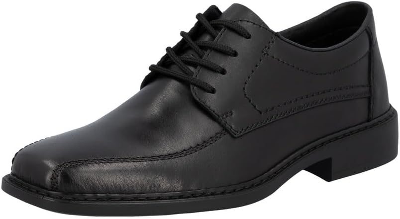 Detalle de Rieker B0812-00 Herren Businessschuhe Glattleder, Schwarz, Gr. 40 – Extraweite