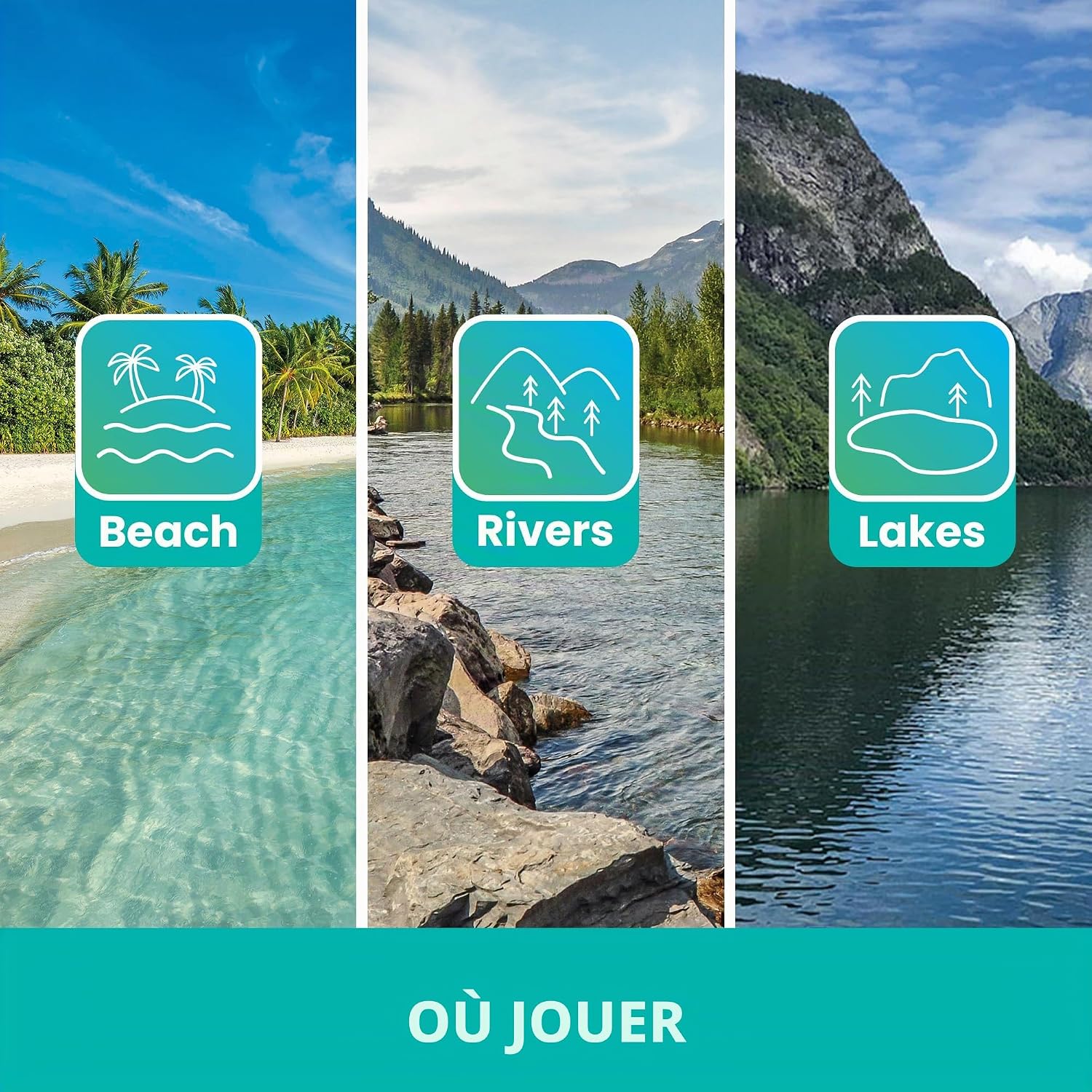 Detalle de Balle de Saut d'eau Originale Waboba – 55 mm, rebond parfait pour l’océan, le lac et la piscine