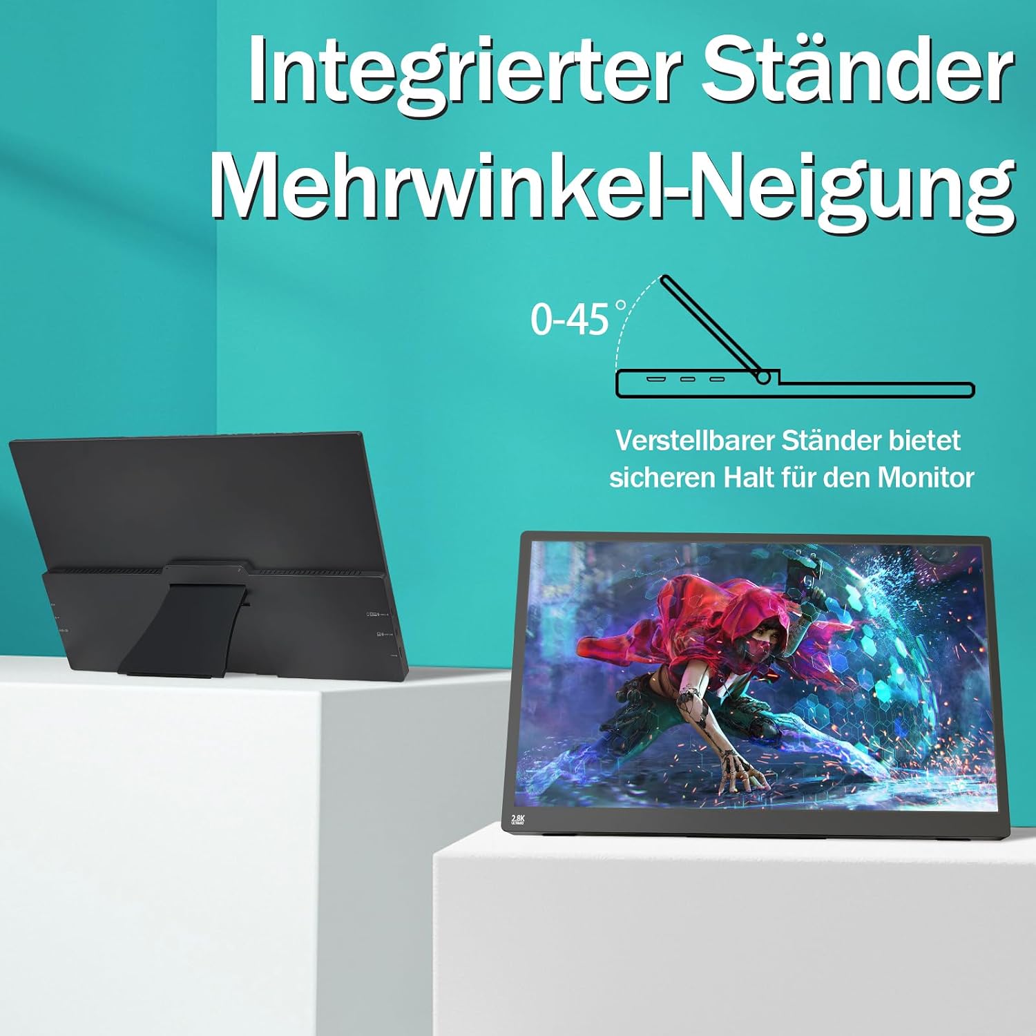 Detalle 2 de Kyyivwine 15,6 Zoll 2,5K Touchscreen Monitor für Laptop