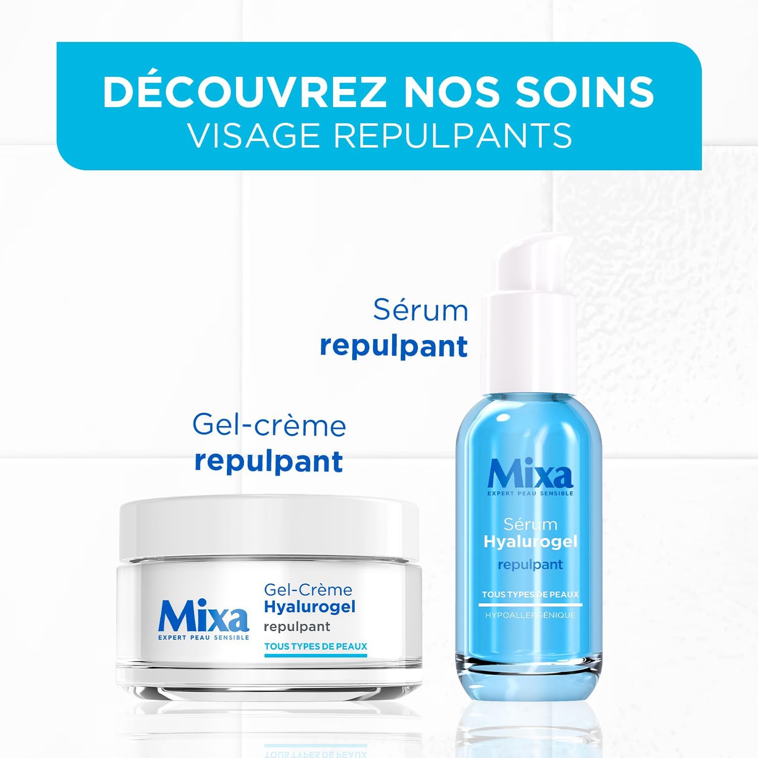 Detalle de MIXA - Sérum Booster d'Hydratation Intense 24H | Repulpe & Illumine, Acide Hyaluronique Pur + Vitamines B3 & B5