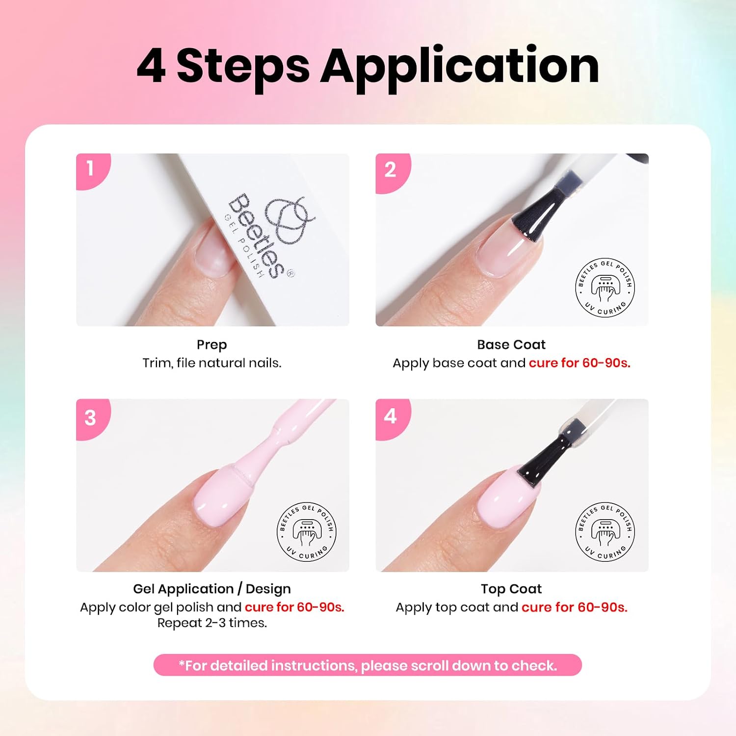 Detalle de Beetles Gel Nail Kit 68 pcs ๐