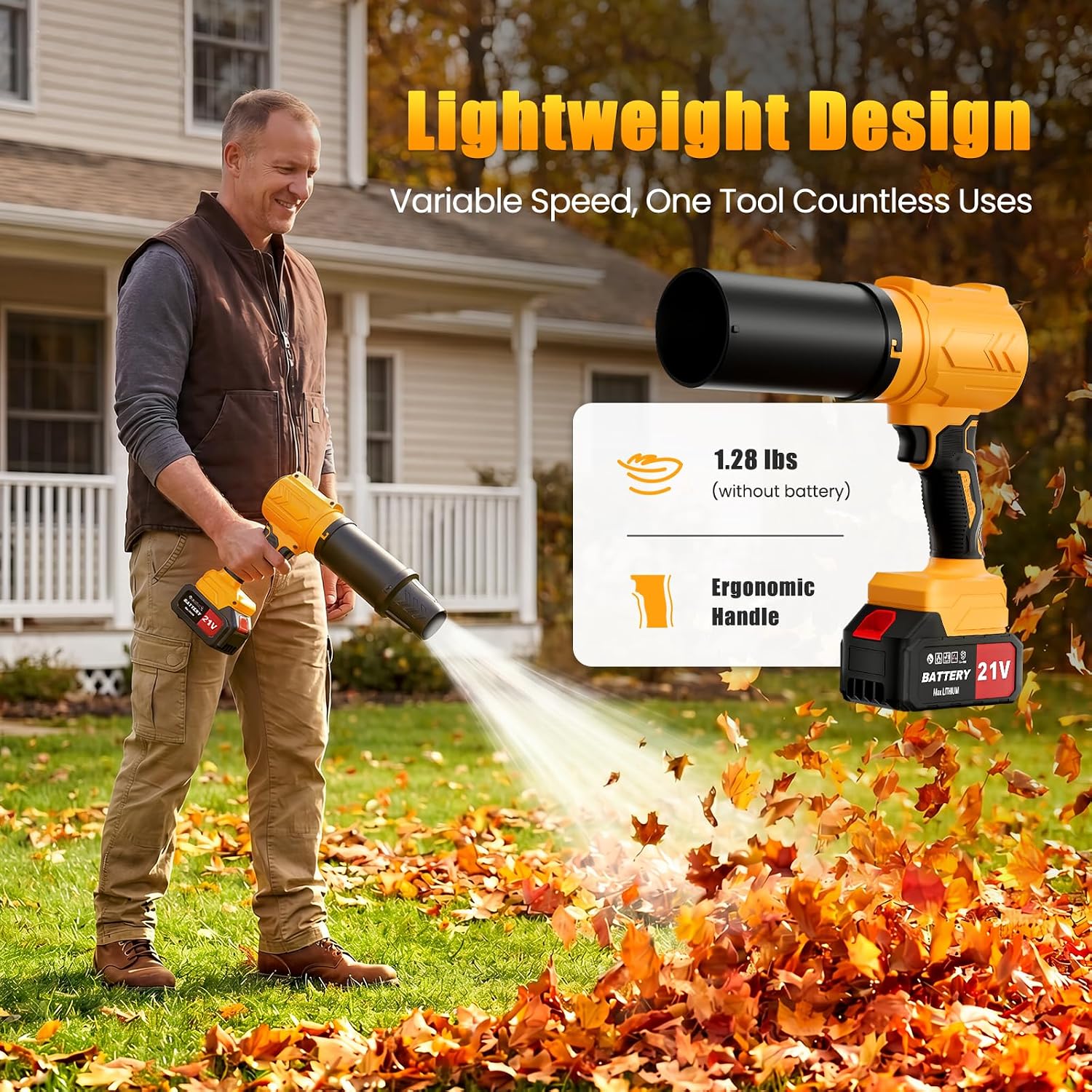 Detalle 1 de Cordless Leaf Blower with 4.0Ah Batteries