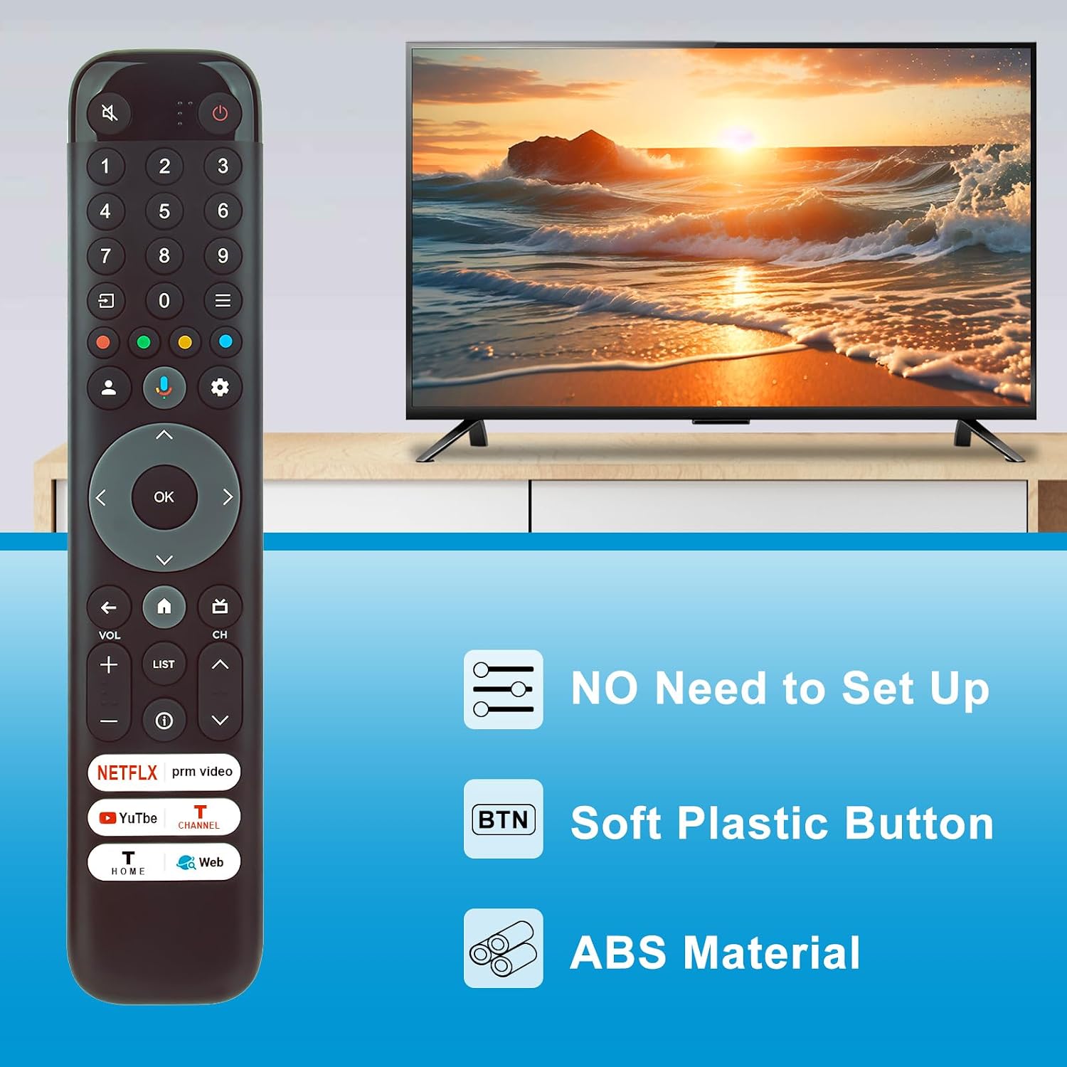 Thumbnail 1 de VINABTY Replacement Voice Remote for TCL