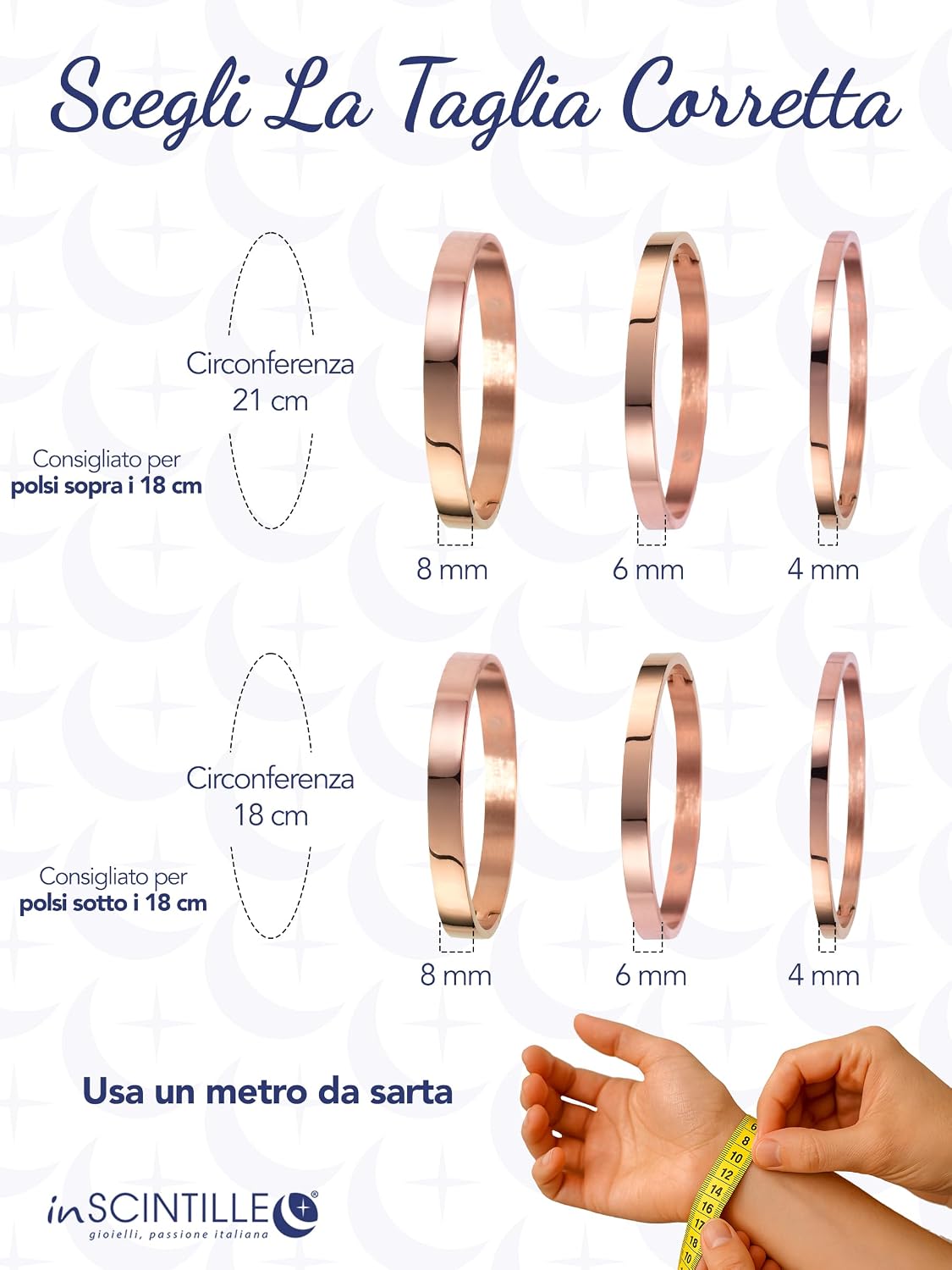 Detalle de inSCINTILLE Bangle Bracciale Rigido Donna Uomo
