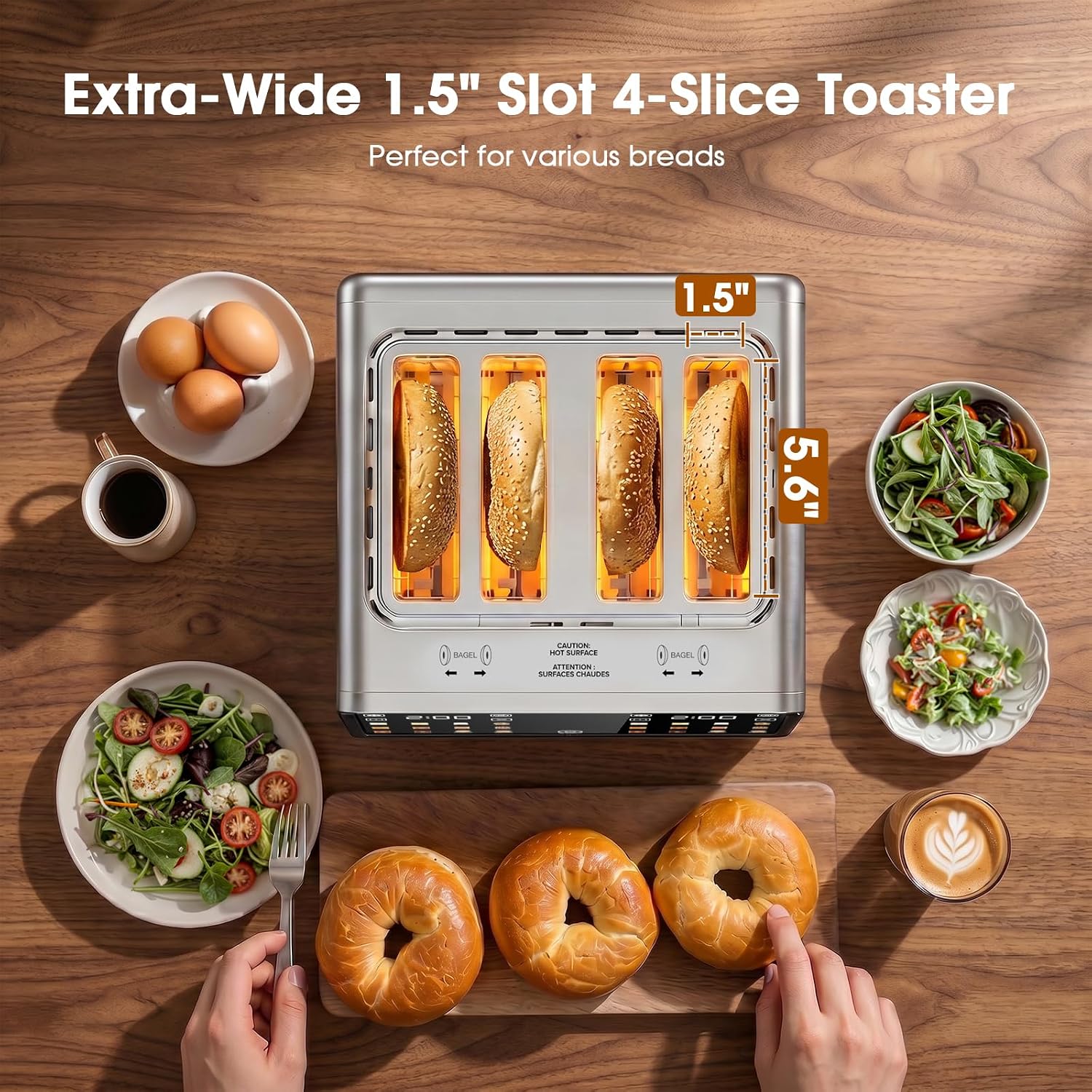 Thumbnail 5 de Touch Screen Toaster 2-Slice 900W 🍞