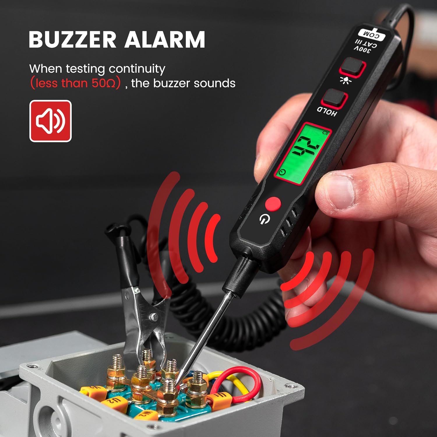 Detalle 2 de KAIWEETS Testeur de circuits 100V ðŸ›
