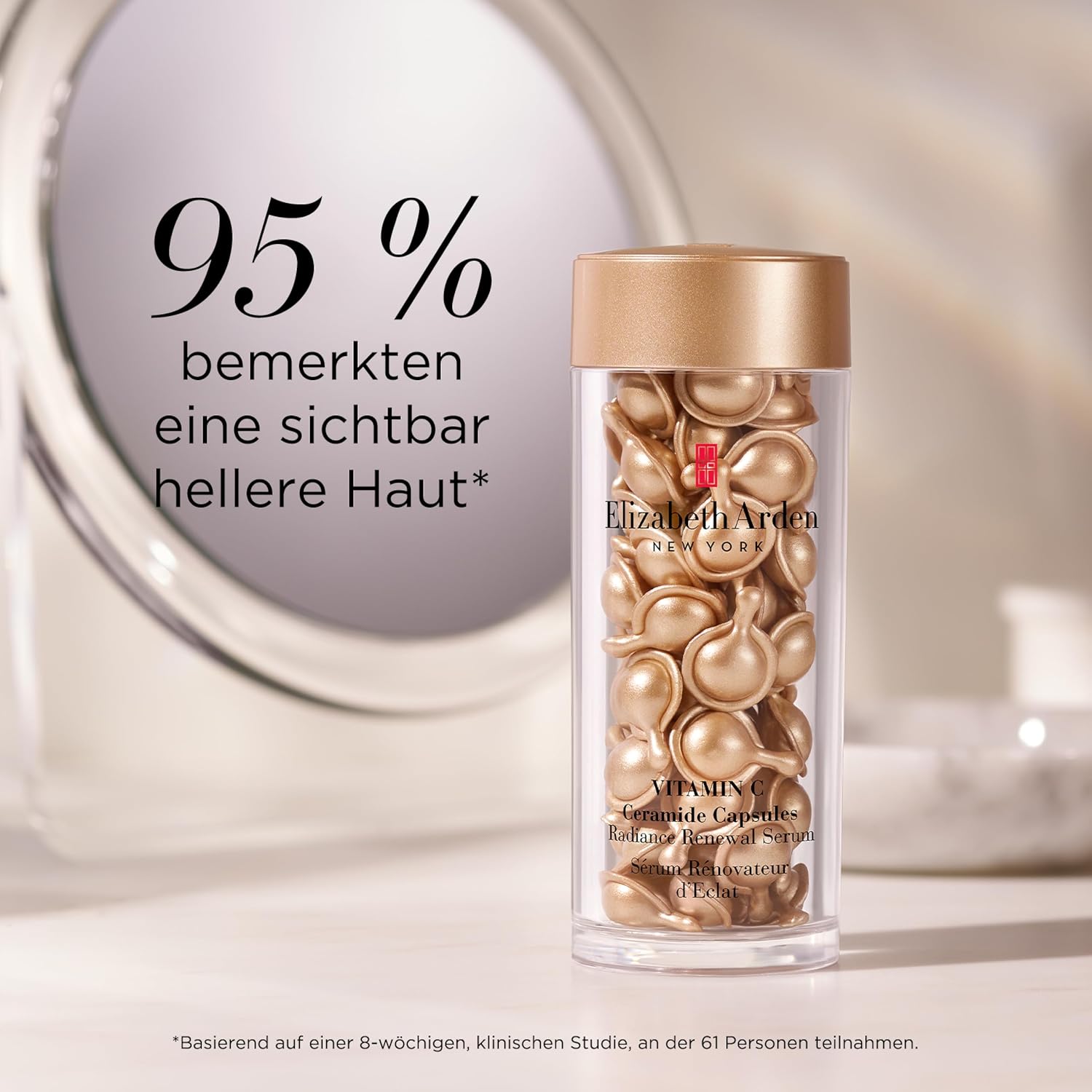 Detalle de Elizabeth Arden Vitamin C und Ceramide Serum-Kapseln – Einzeldosis für strahlende Haut und verlangsamte Hautalterung