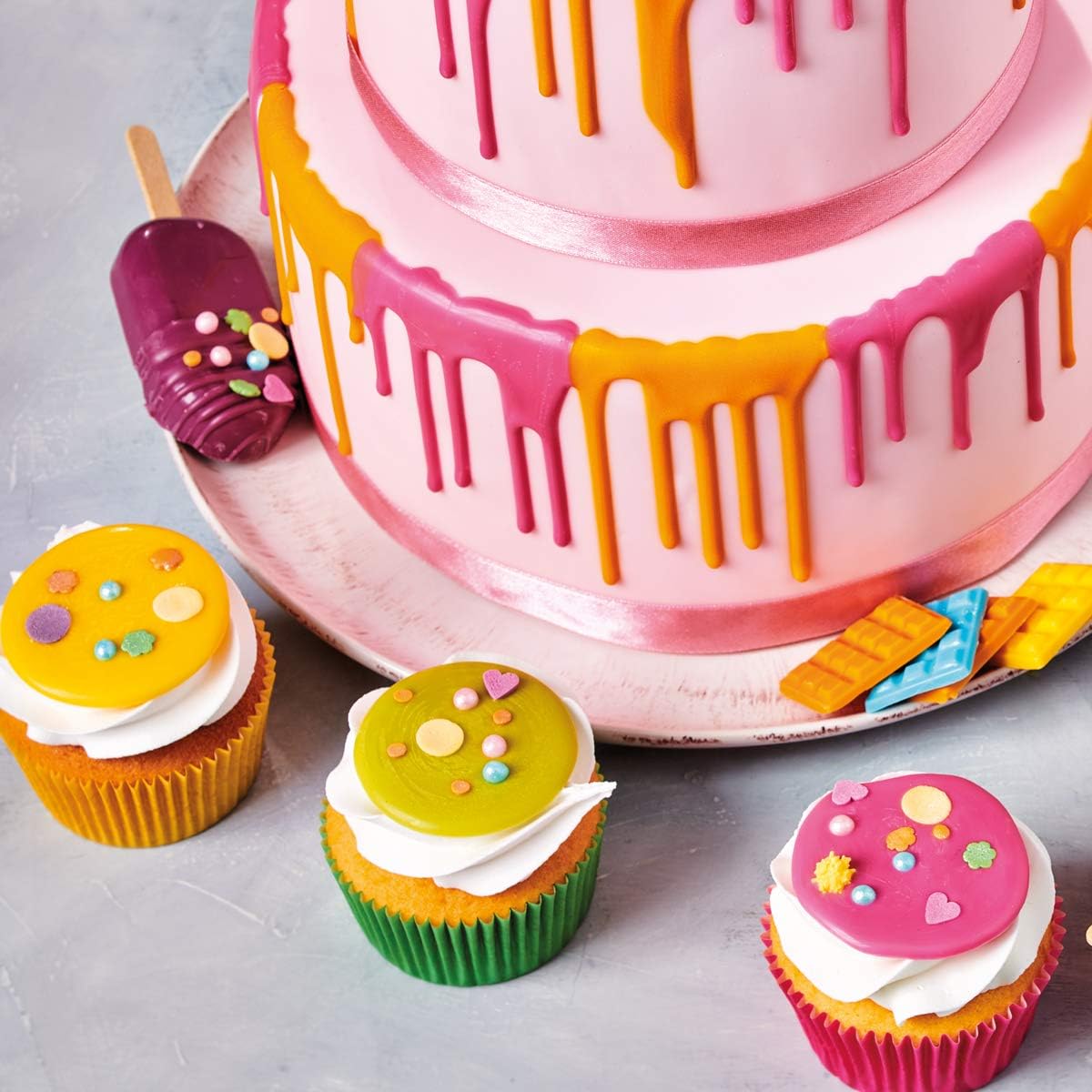 Thumbnail 7 de FunCakes Deco Melts Rosa 1000 g 🍬 Sin AZO