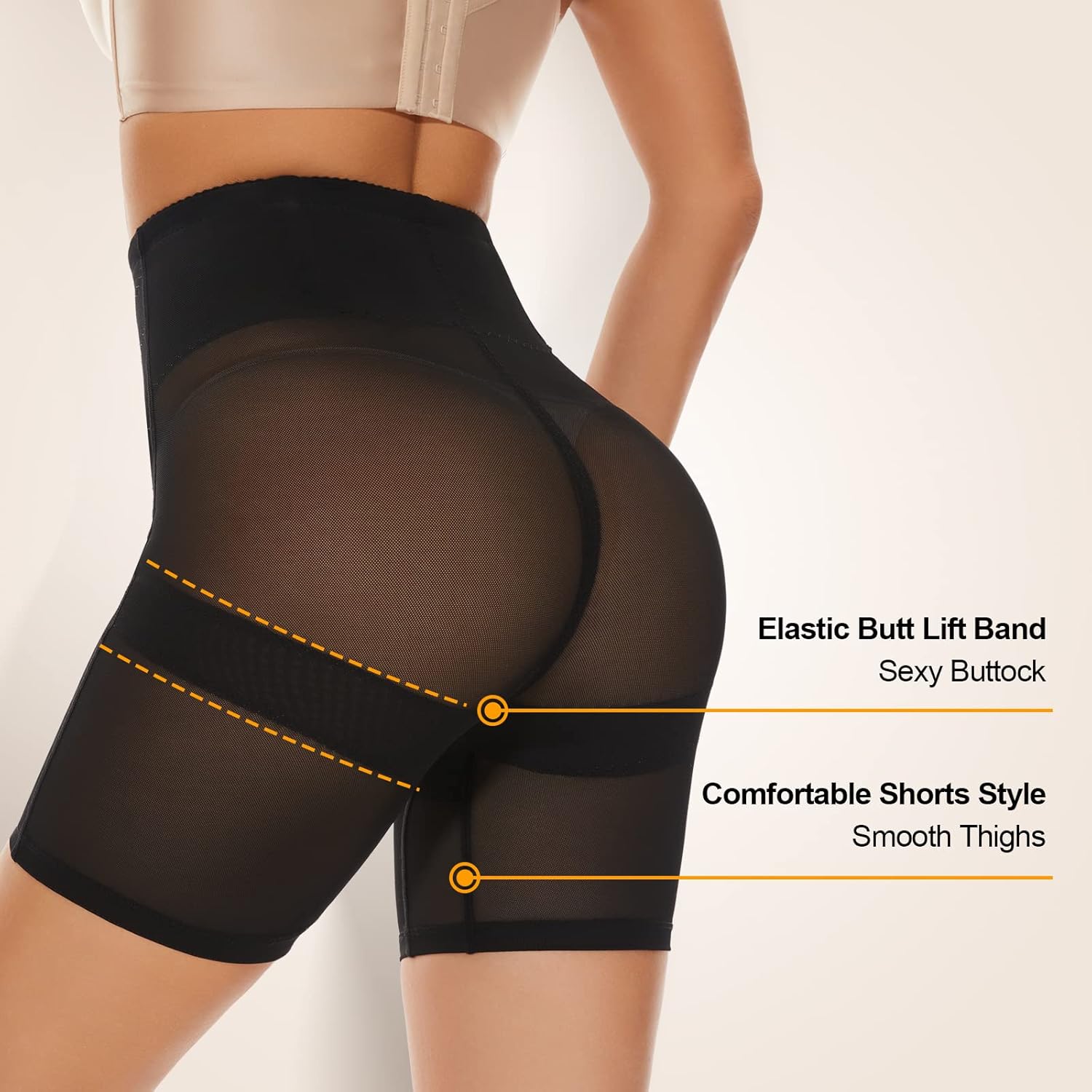Detalle de SIMIYA Tummy Control Knickers: High Waisted Shapewear for Women