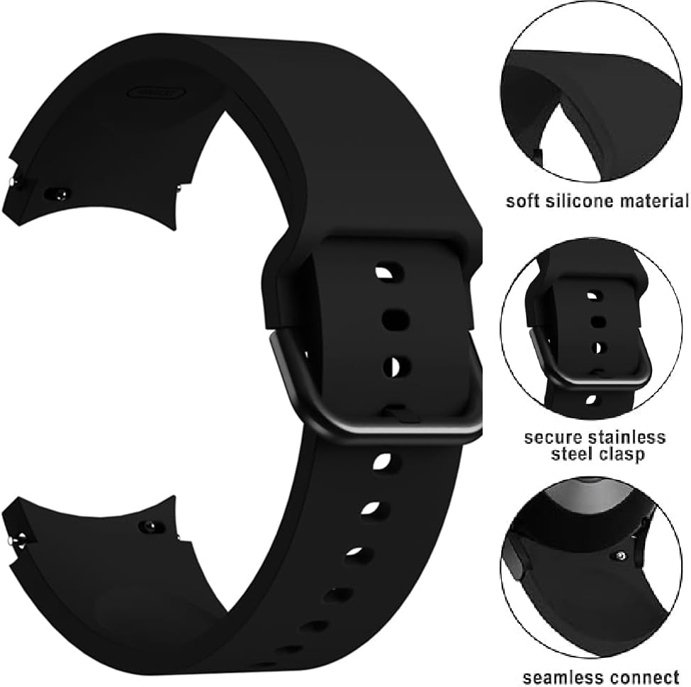 Thumbnail 2 de FYISWHO Silicone Watch Strap for Samsung Galaxy Watch 7/6/5/4 Series (20mm) – Practical, Durable Replacement Band