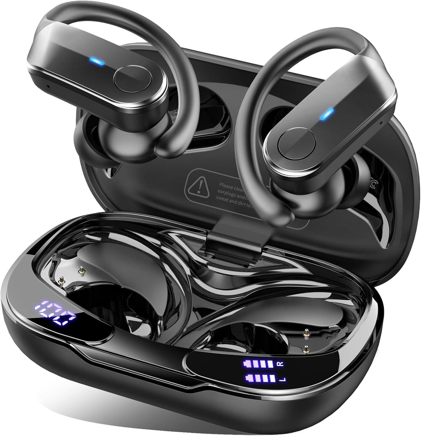 Detalle de Wireless Earbuds Sports, 2026 Bluetooth 5.4 Earphones with IPX8 Waterproof Design and 70H Battery