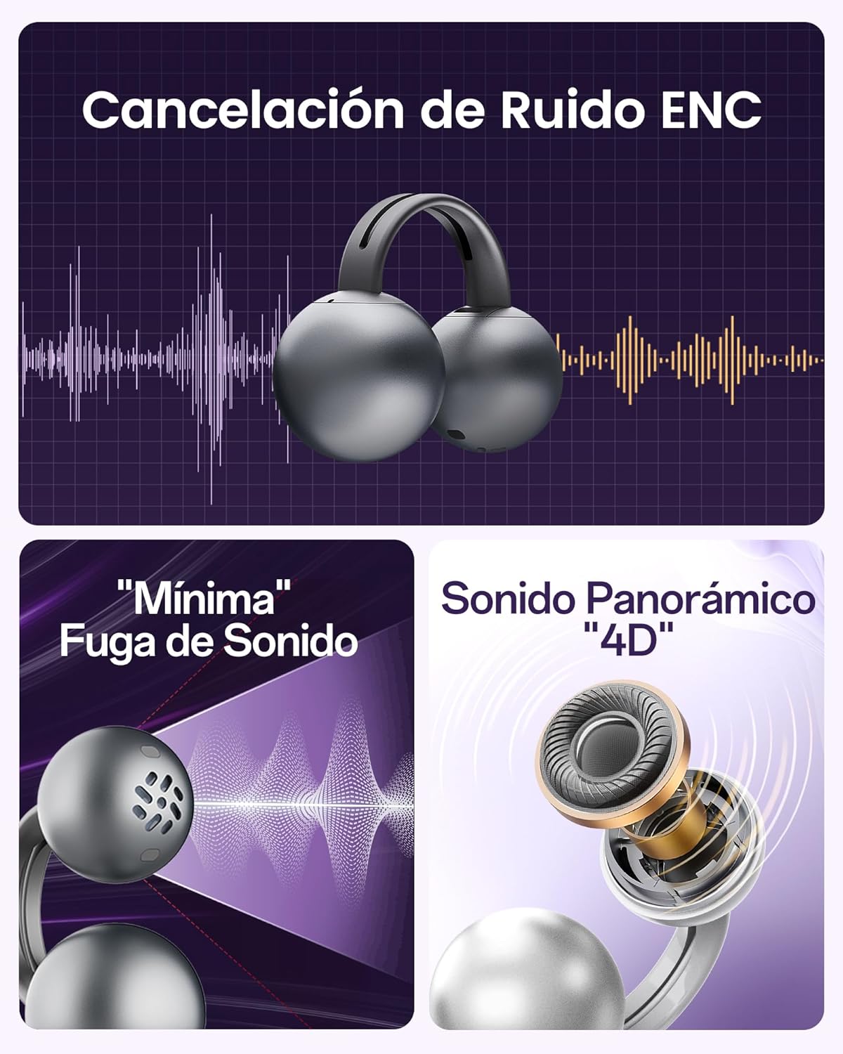 Thumbnail 2 de mojawa StarClip Auriculares Inalámbricos Deportivos 🎧