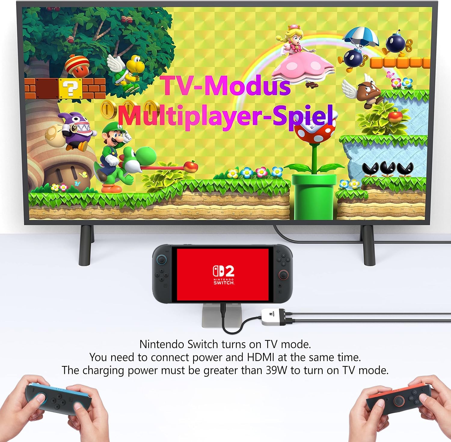 Thumbnail 2 de RREAKA Switch 2 Dock Replacement for Nintendo Switch: Portable 4K HDMI Dock with USB 3.0 and PD 100W
