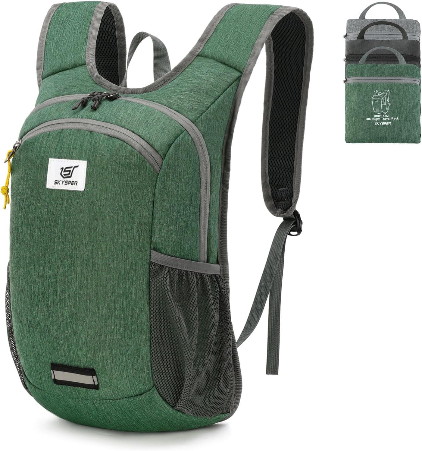 Detalle de SKYSPER 10L Hiking Backpack: Lightweight, Foldable Daypack for Everyday Adventures