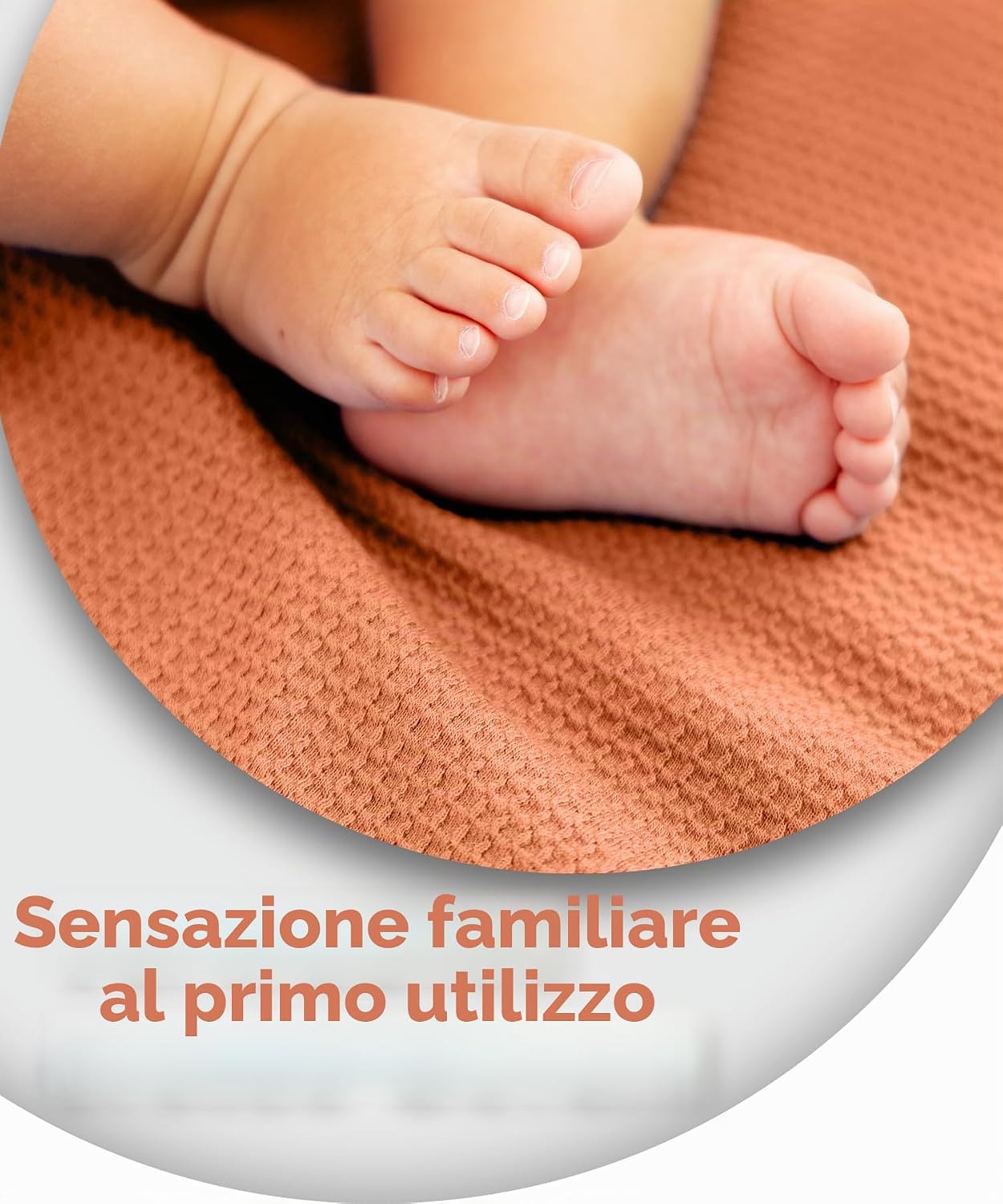 Detalle de Jubi Coperta Neonato Estiva 70x100 cm in Cotone – Morbidezza e Traspirabilità per Carrozzina, Lettino e Passeggino (Marrone Ruggine)