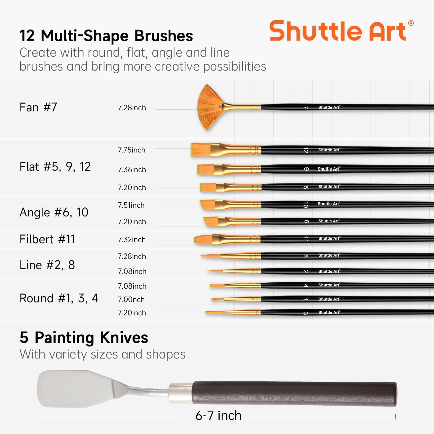 Detalle de Shuttle Art 66 Pack Acrylic Paint Set with Wooden Easel, Canvas and Brushes
