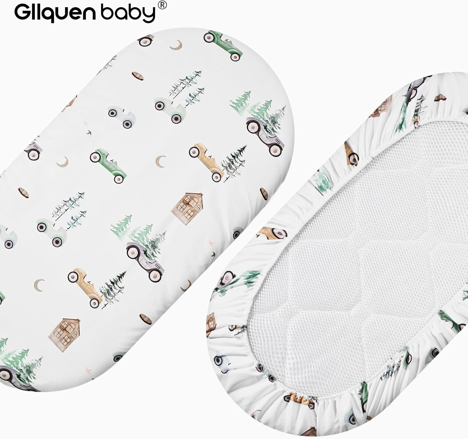 Thumbnail 3 de Baby Moses basket fitted sheets 4 pack