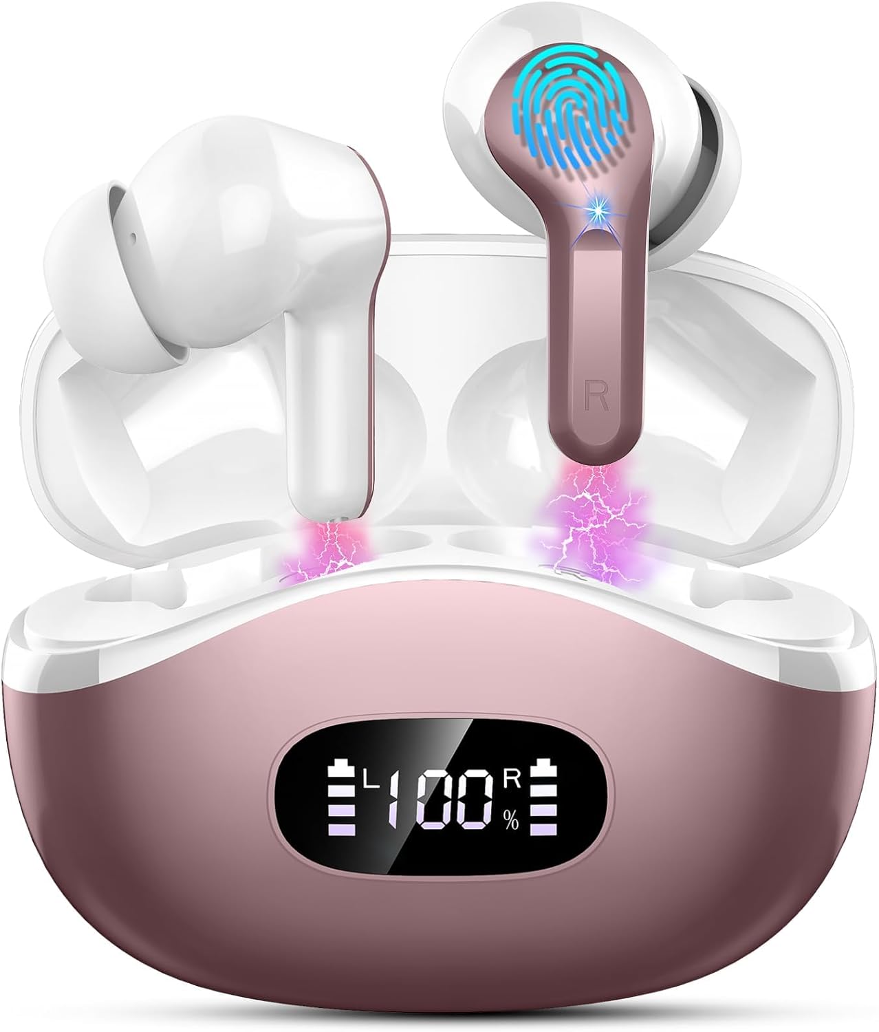 Thumbnail 3 de Rinsmola Wireless Earbuds: 2025 Bluetooth 5.4 in‑Ear Headphones with ENC Mics, Deep Bass & 36H Playtime