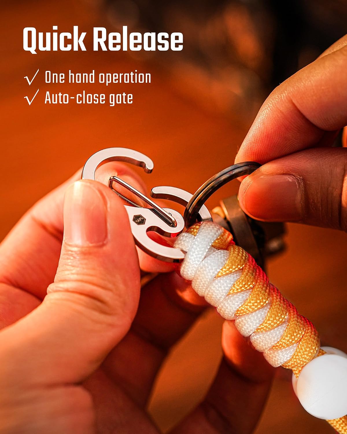 Thumbnail 4 de KeyUnity KC01 paracord carabiner keychain 11.34in