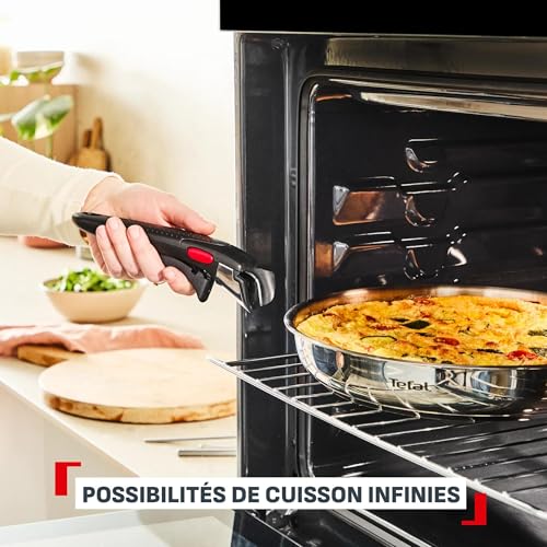 Detalle de Tefal Ingenio Comfort Max — Batterie de cuisine en Acier inoxydable, 4 pièces