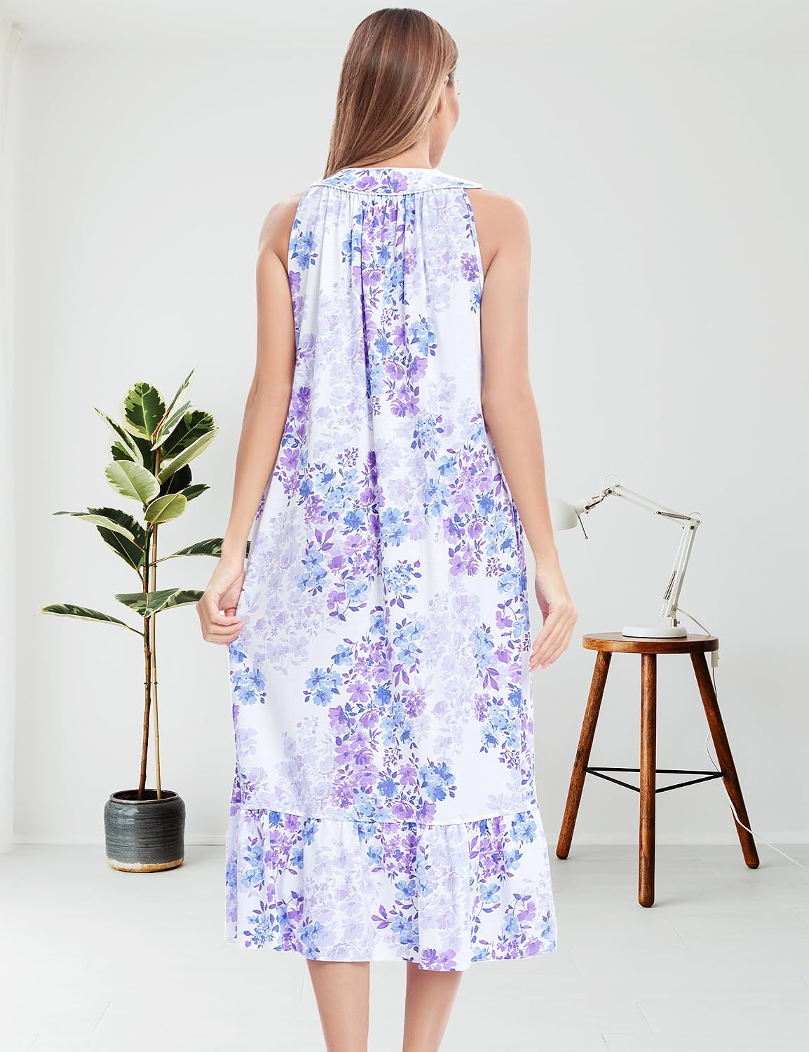 Detalle de IZZY + TOBY Women's Nightgown Cotton