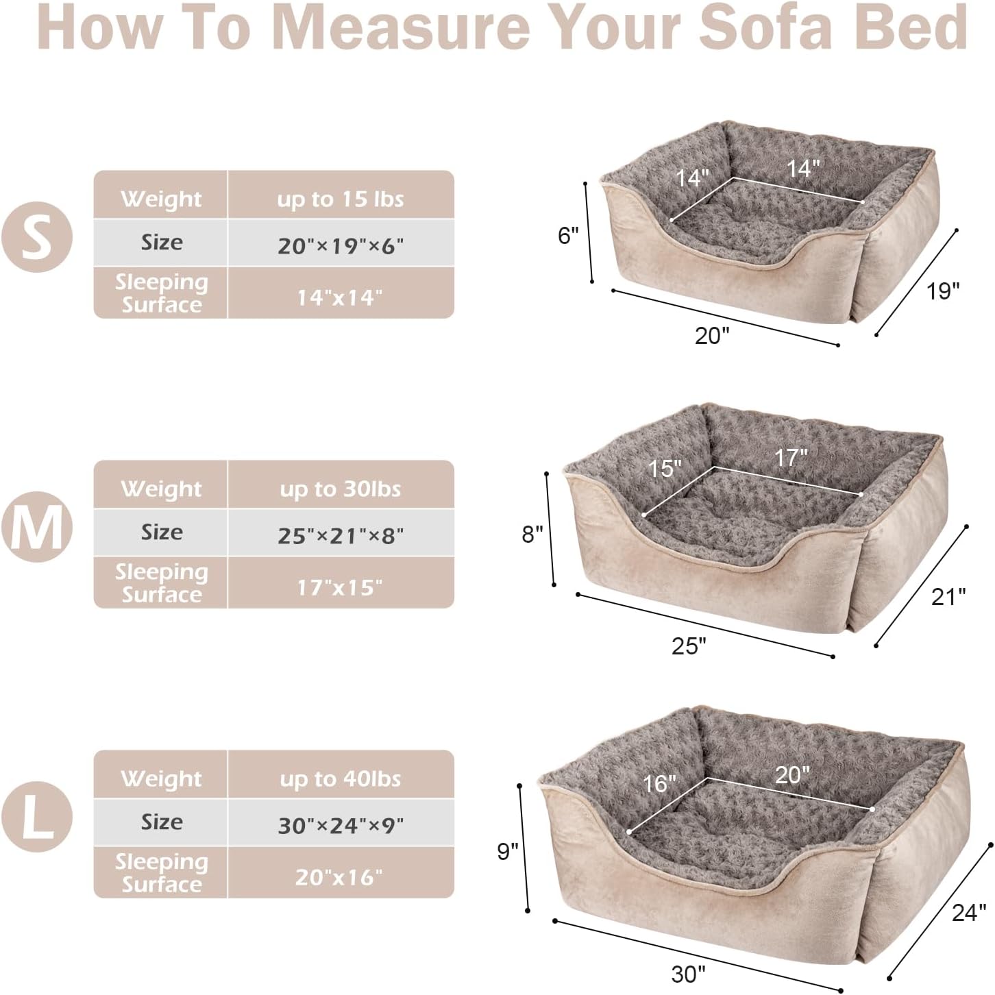 Detalle 2 de JOEJOY Rectangle Dog Bed 30x24x9